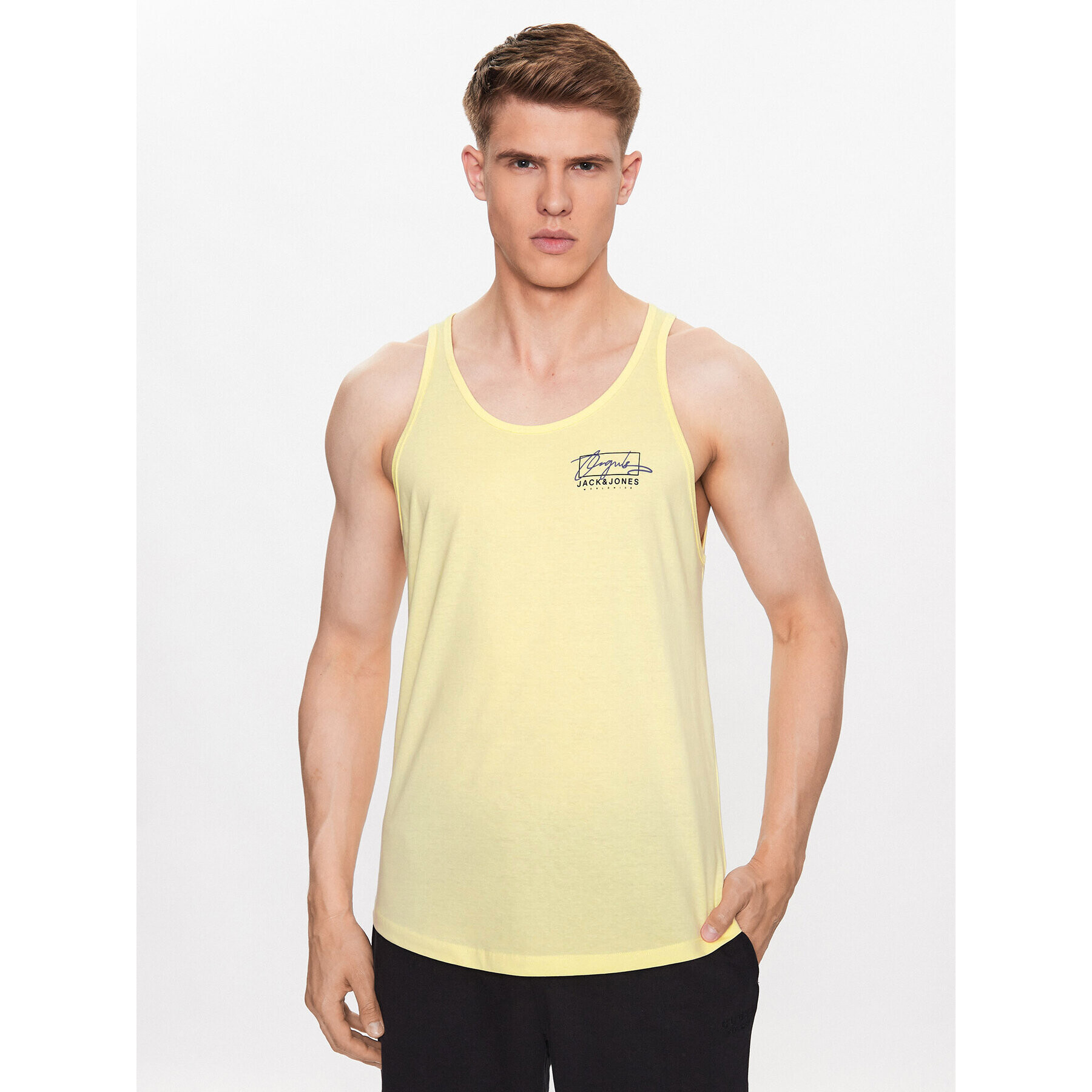 Jack&Jones Trikó Splash 12235520 Sárga Standard Fit - Pepit.hu