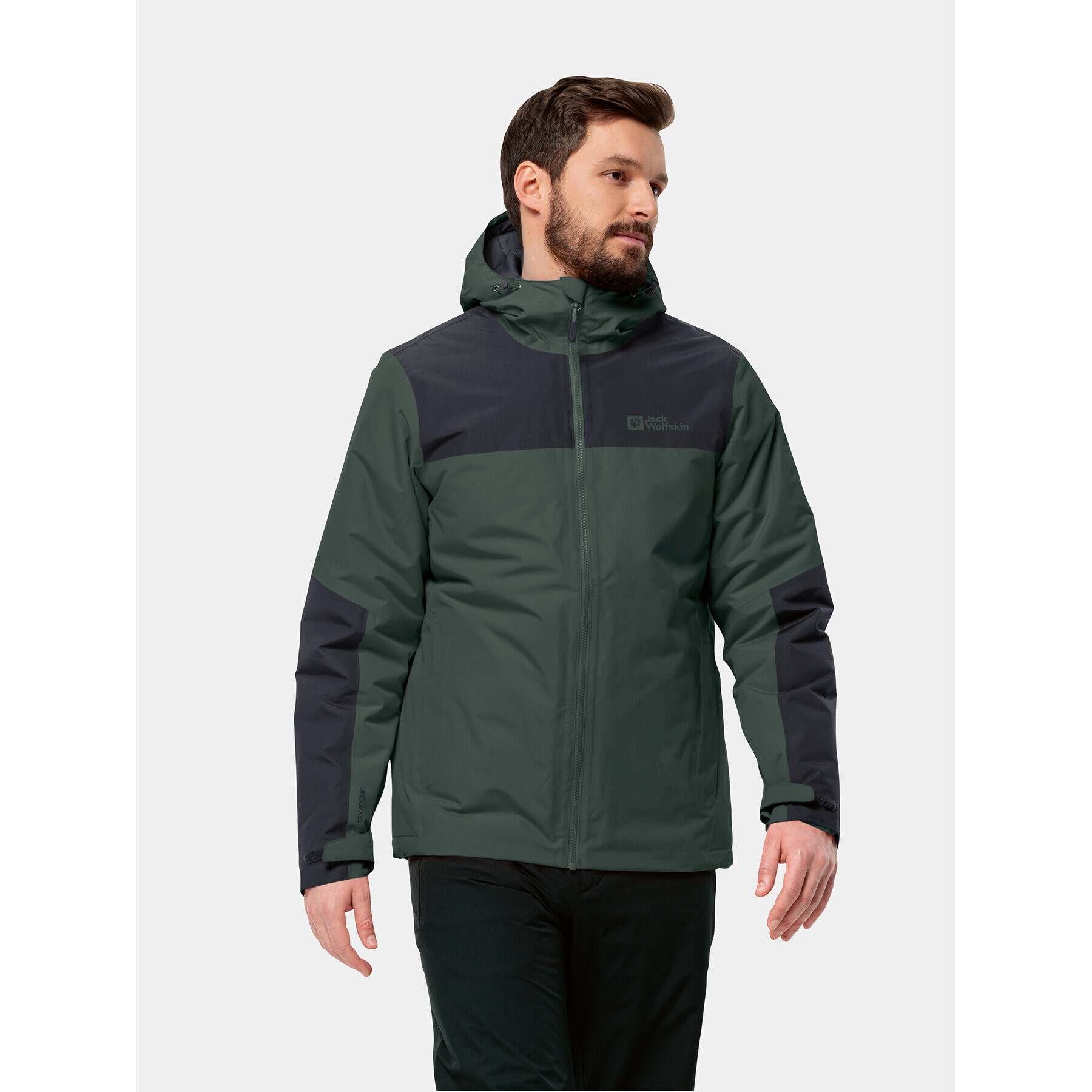 Jack Wolfskin Esőkabát Jasper Ins Jkt 1114321 Khaki Regular Fit - Pepit.hu