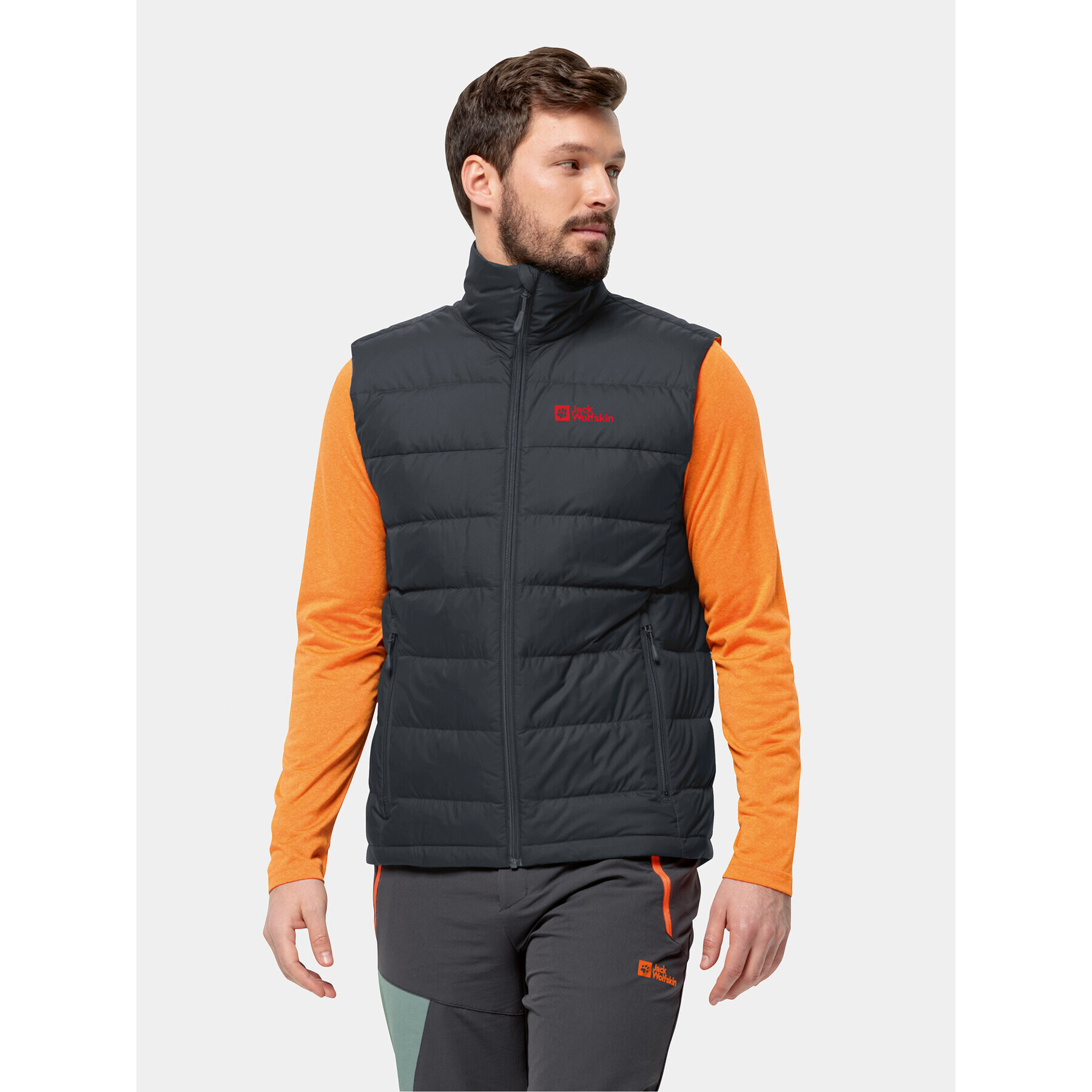 Jack Wolfskin Mellény Ather Down Vest 1207691 Fekete Regular Fit - Pepit.hu