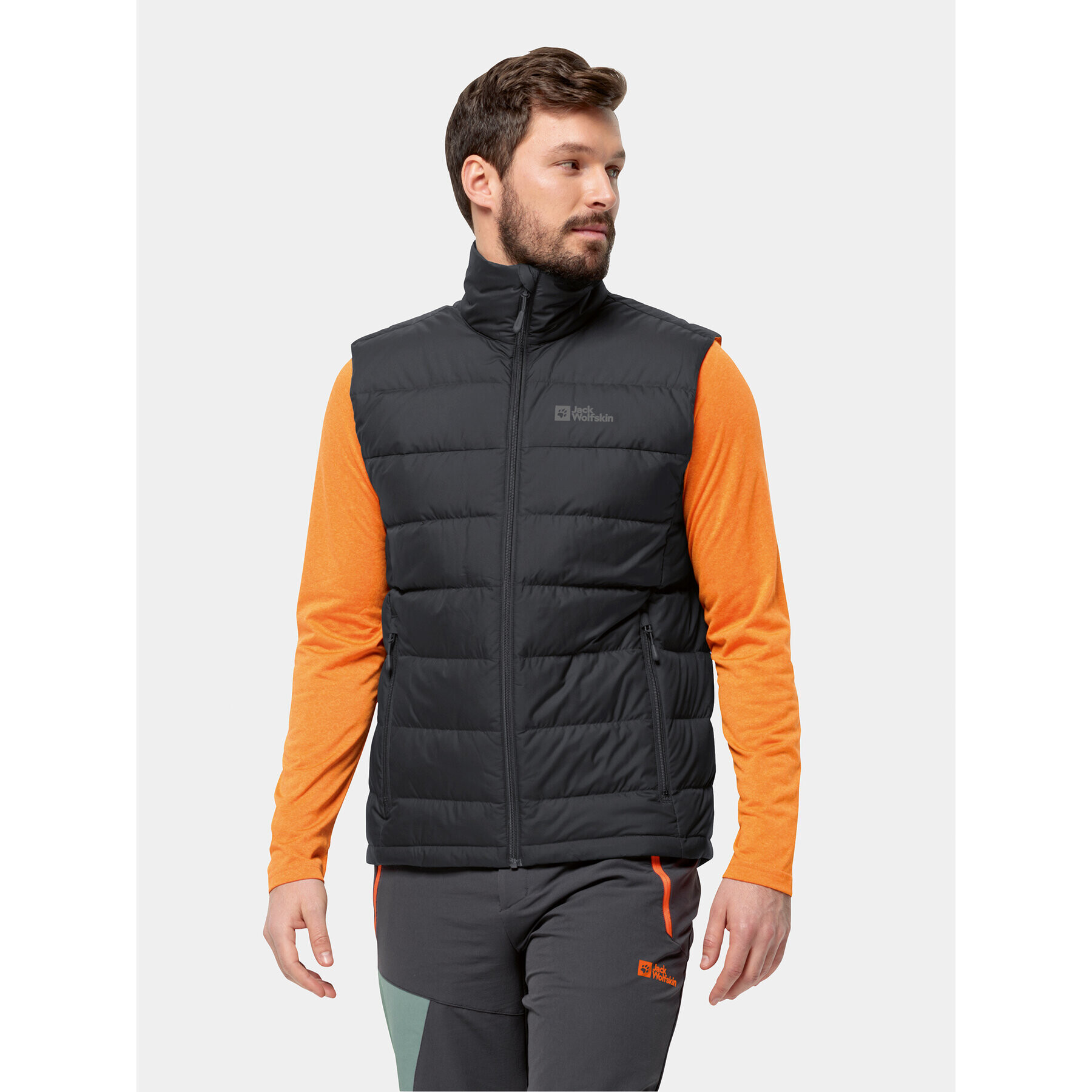 Jack Wolfskin Mellény Ather Down Vest 1207691 Fekete Regular Fit - Pepit.hu