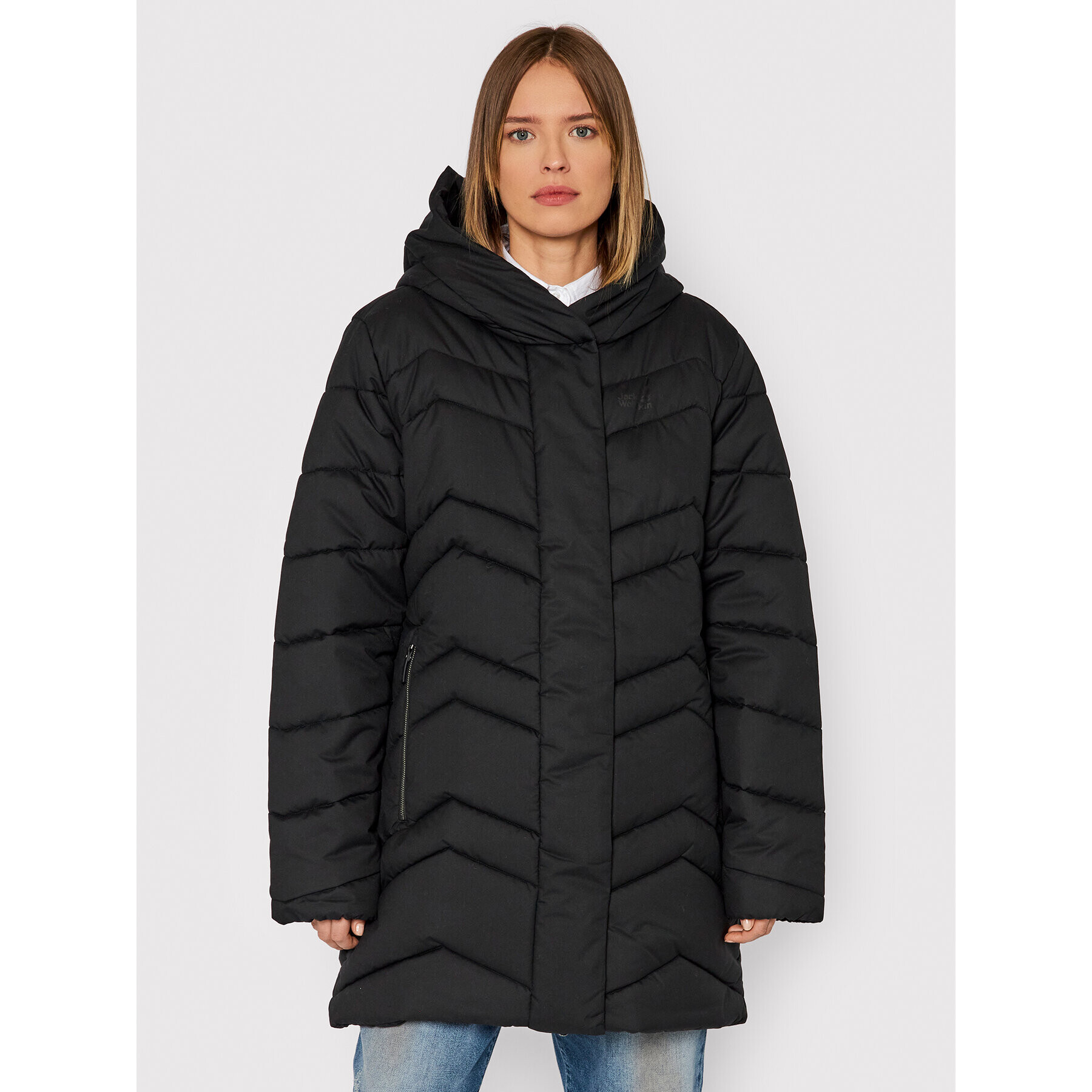 Jack Wolfskin Pehelykabát Kyoto 1204943 Fekete Regular Fit - Pepit.hu