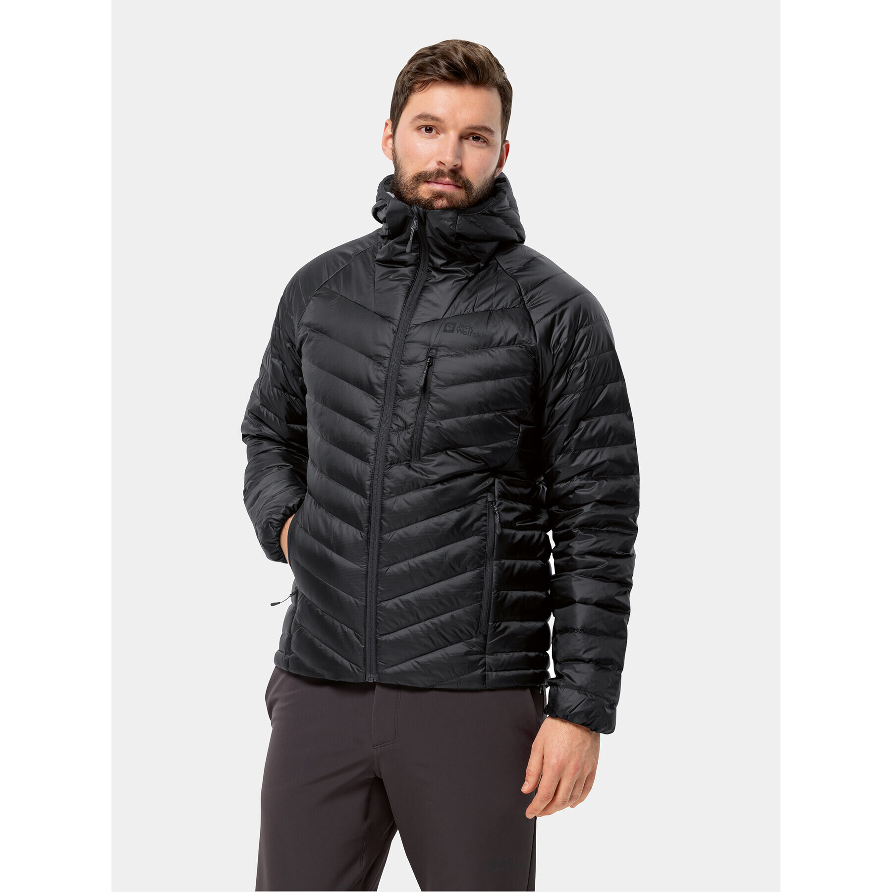 Jack Wolfskin Pehelykabát Passamani Down Hoody 1207241 Fekete Regular Fit - Pepit.hu