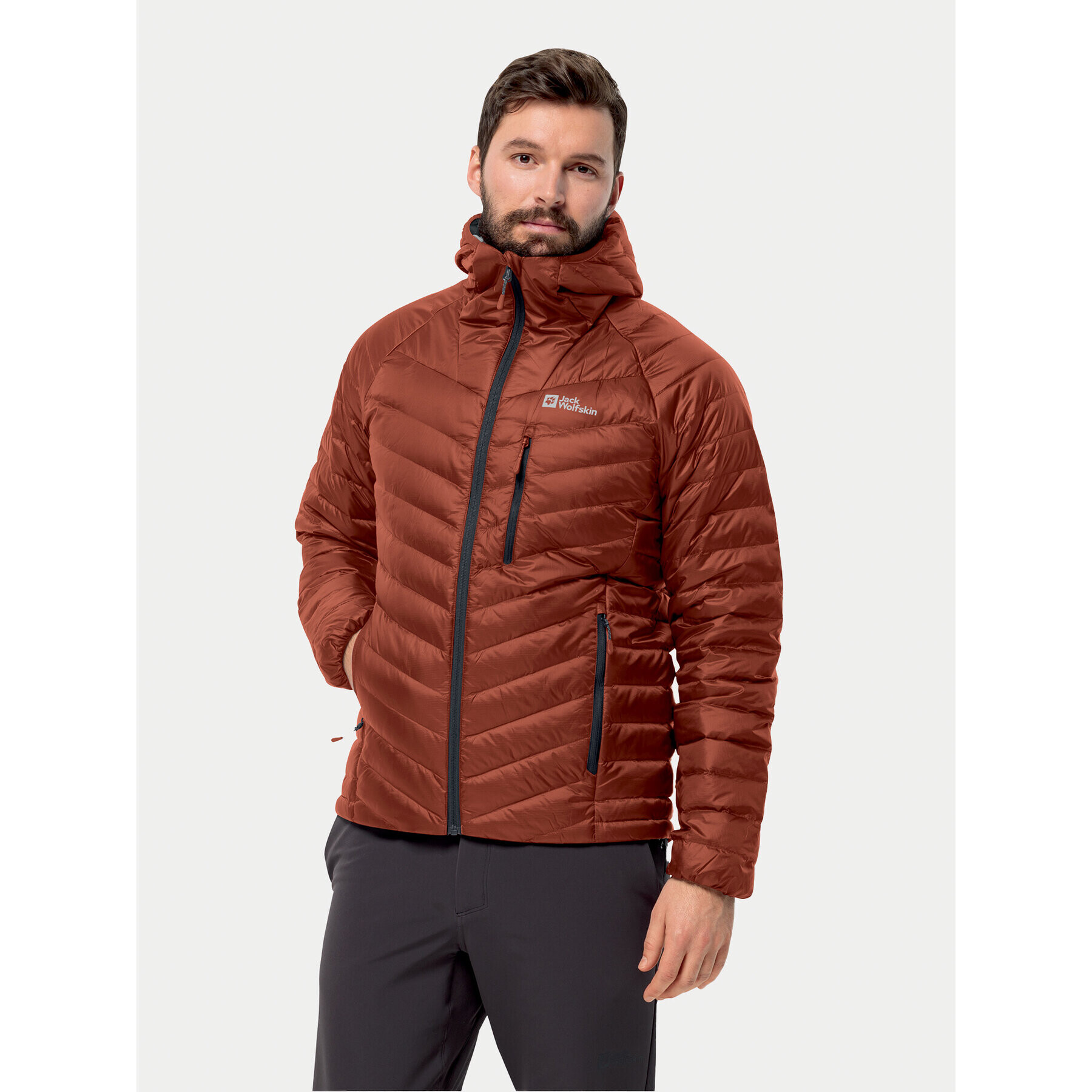 Jack Wolfskin Pehelykabát Passamani Down Hoody 1207241 Piros Regular Fit - Pepit.hu