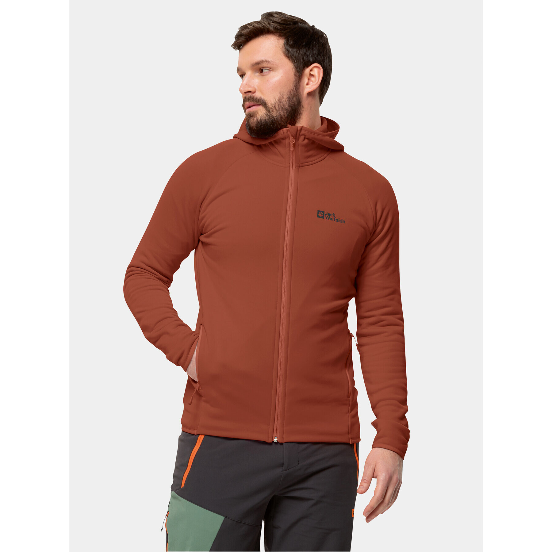 Jack Wolfskin Technikai pulóver Baiselberg Hooded Fz 1710541 Piros Regular Fit - Pepit.hu