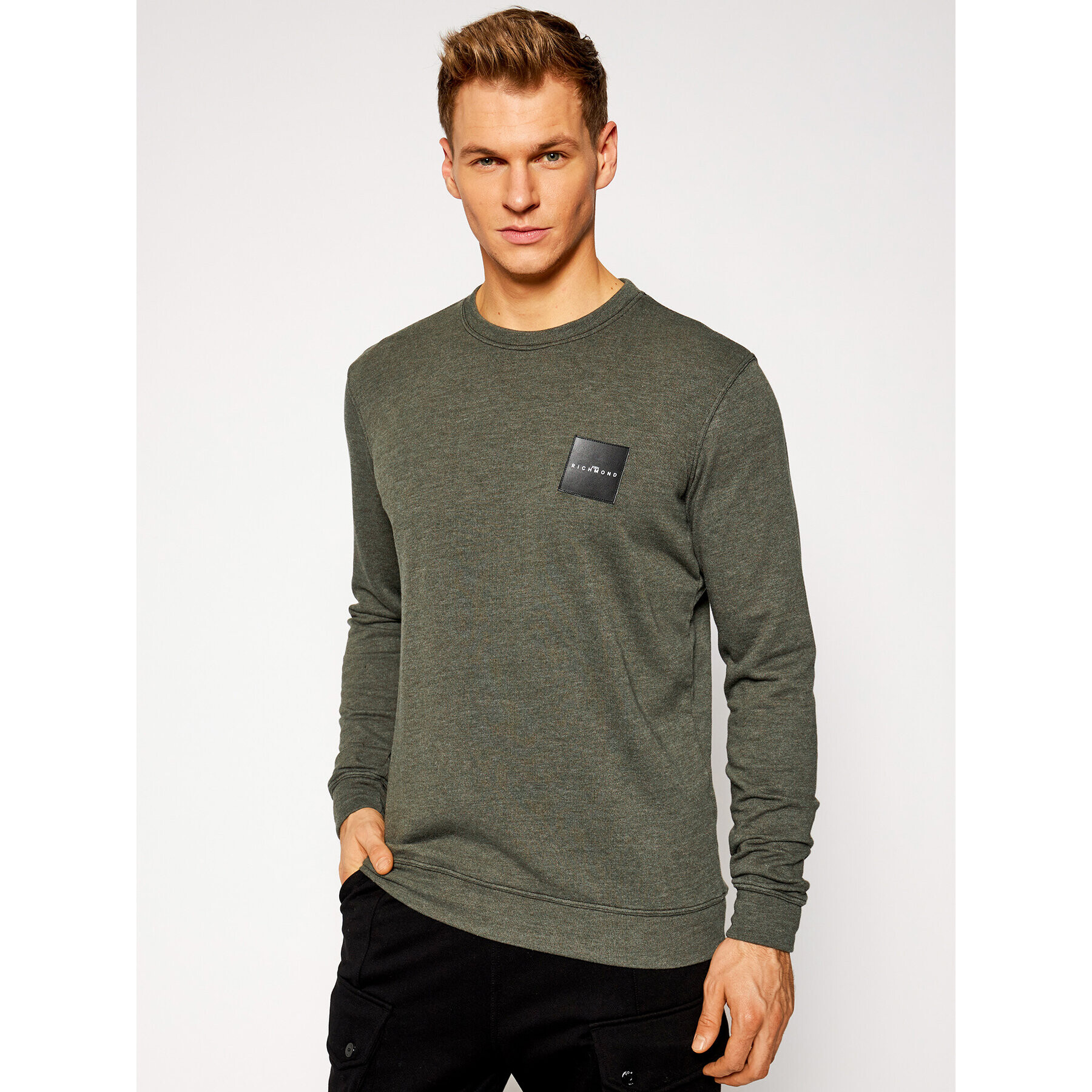 John Richmond Sweater Faing RMA20082FE Zöld Regular Fit - Pepit.hu