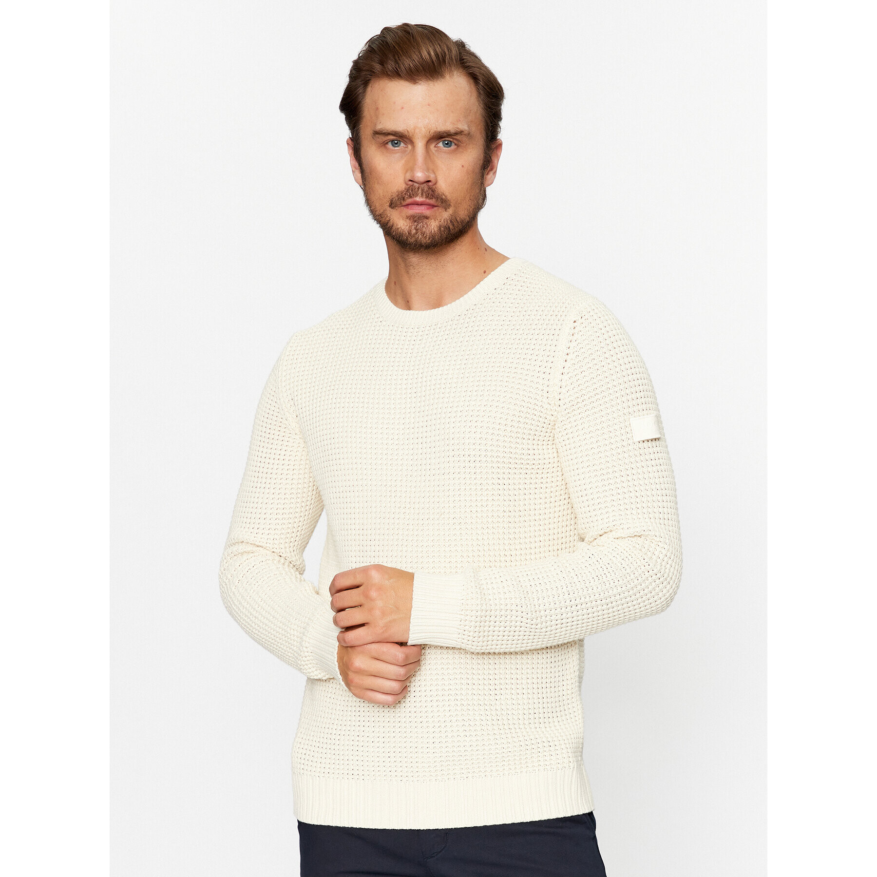 JOOP! Jeans Sweater 30037715 Ekru Modern Fit - Pepit.hu