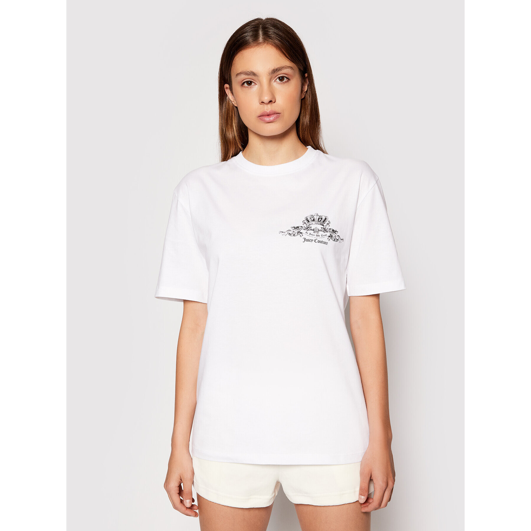 Juicy Couture Póló Crest Tee JCWC121085 Fehér Regular Fit - Pepit.hu