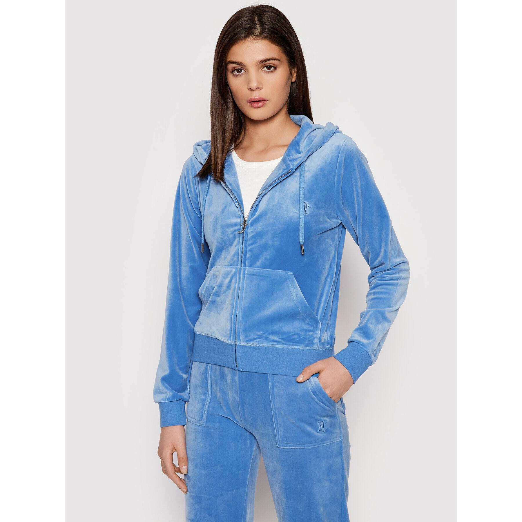 Juicy Couture Pulóver Robertson Class JCAP176 Kék Slim Fit - Pepit.hu