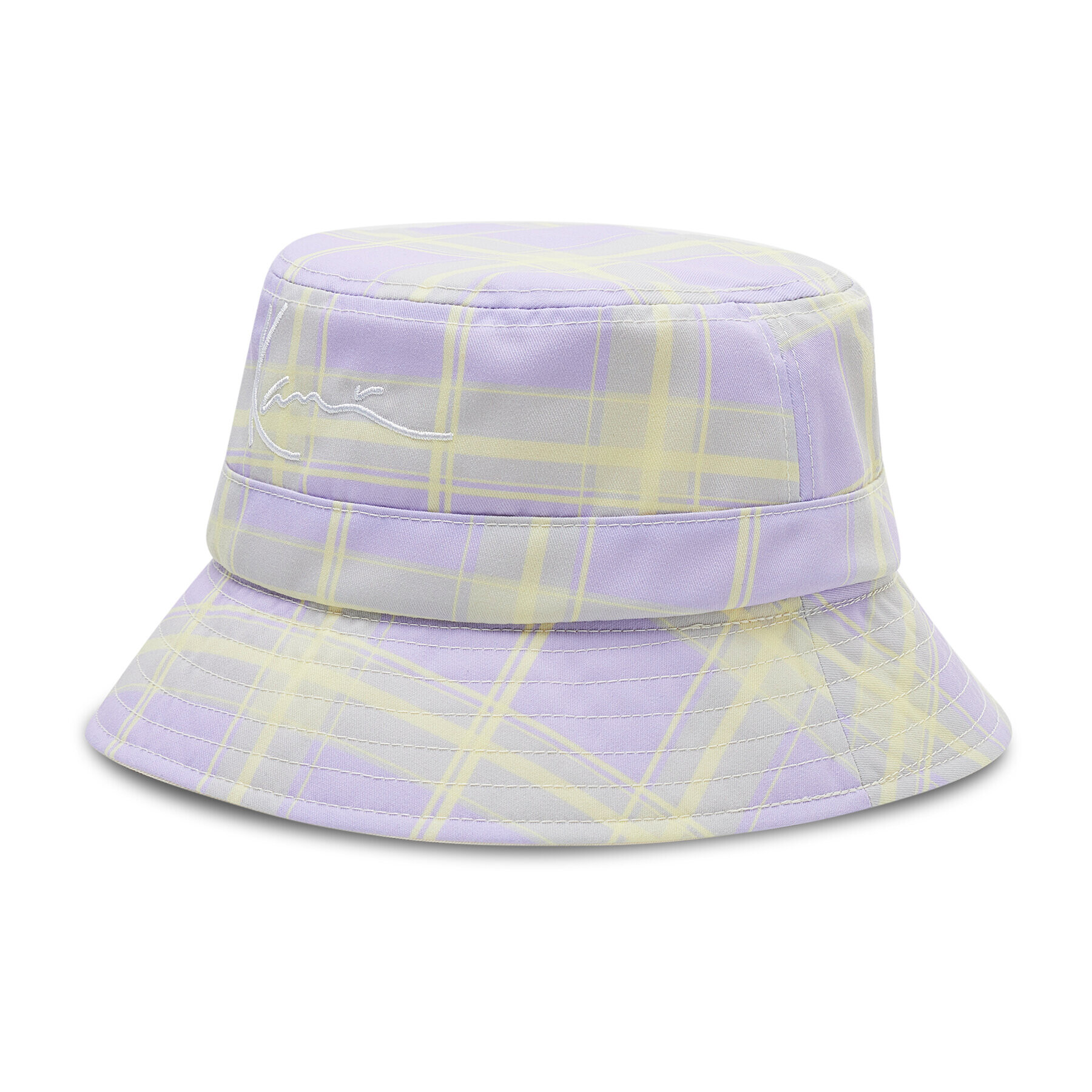 Karl Kani Kalap Signature Reversible Check Bucket Hat 7015488 Lila - Pepit.hu