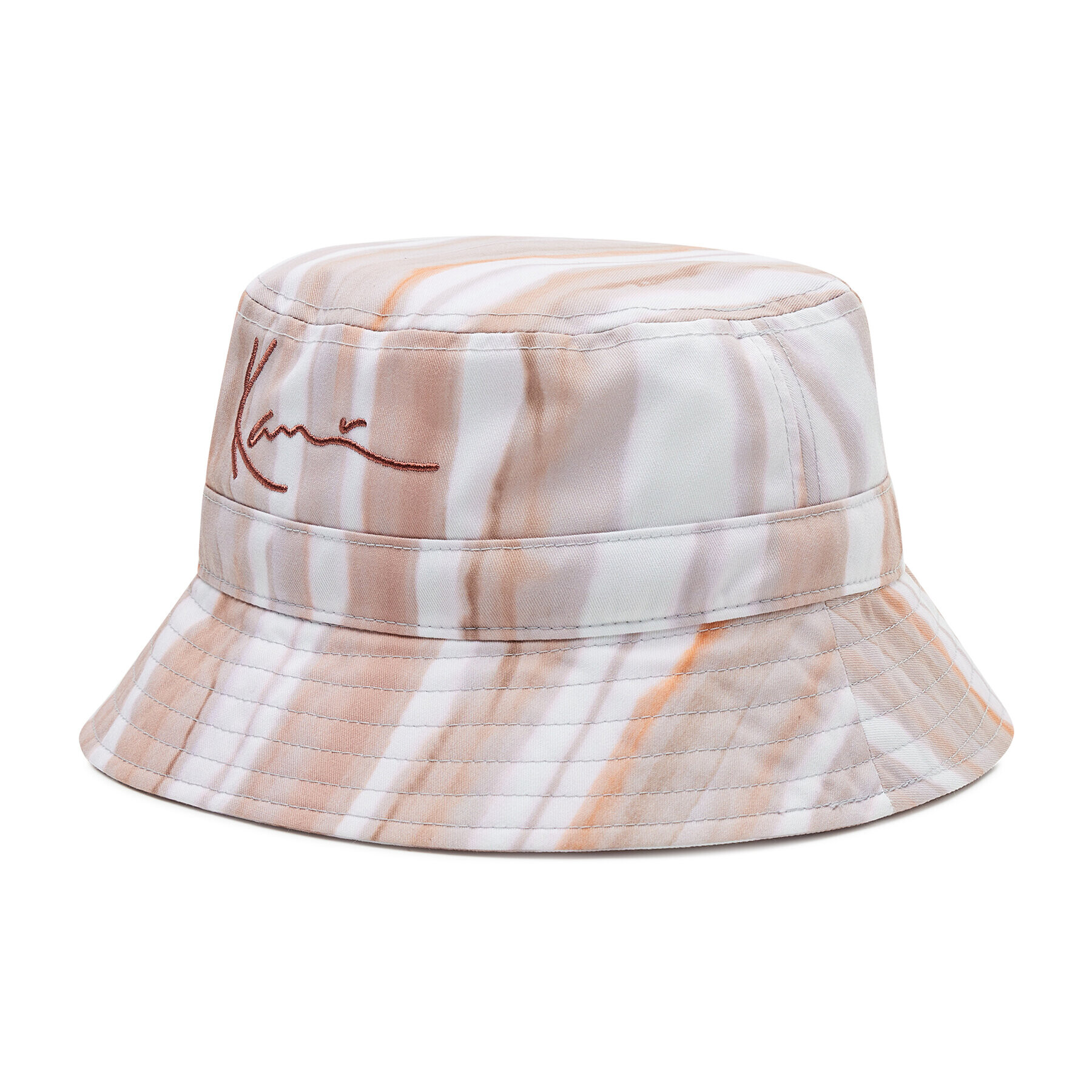 Karl Kani Kalap Signature Tie Dye Stripe Bucket Hat 7015485 Bézs - Pepit.hu