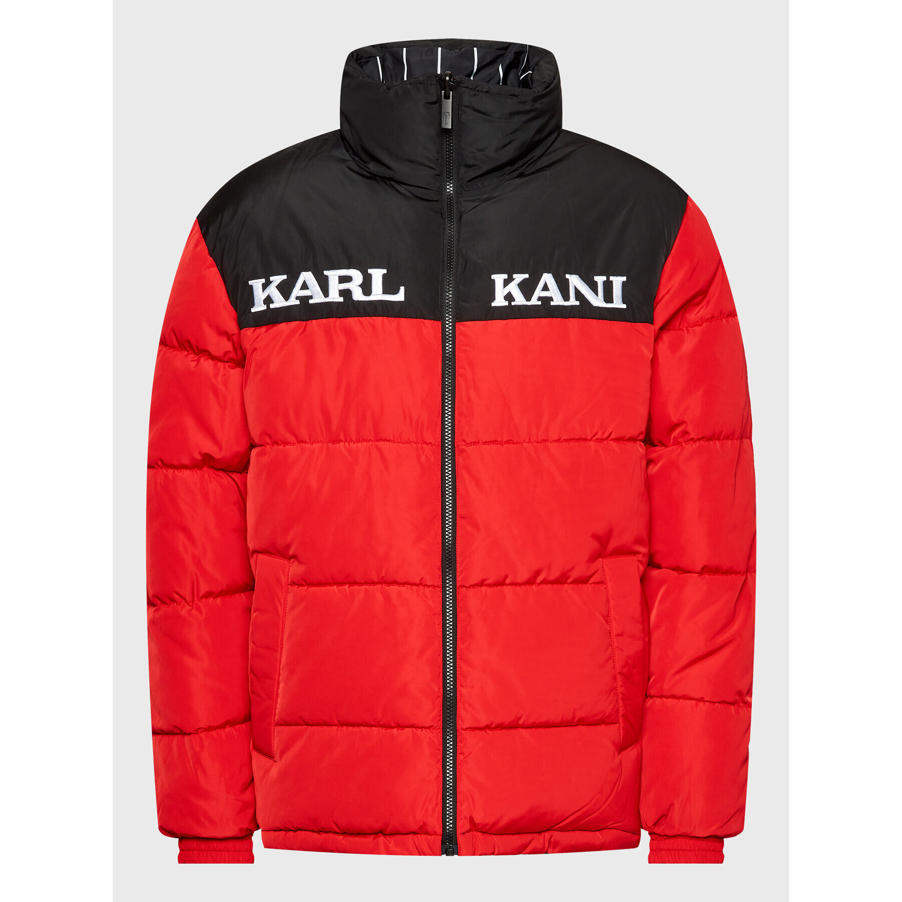 Karl Kani Pehelykabát Retro Block 6076823 Piros Regular Fit - Pepit.hu