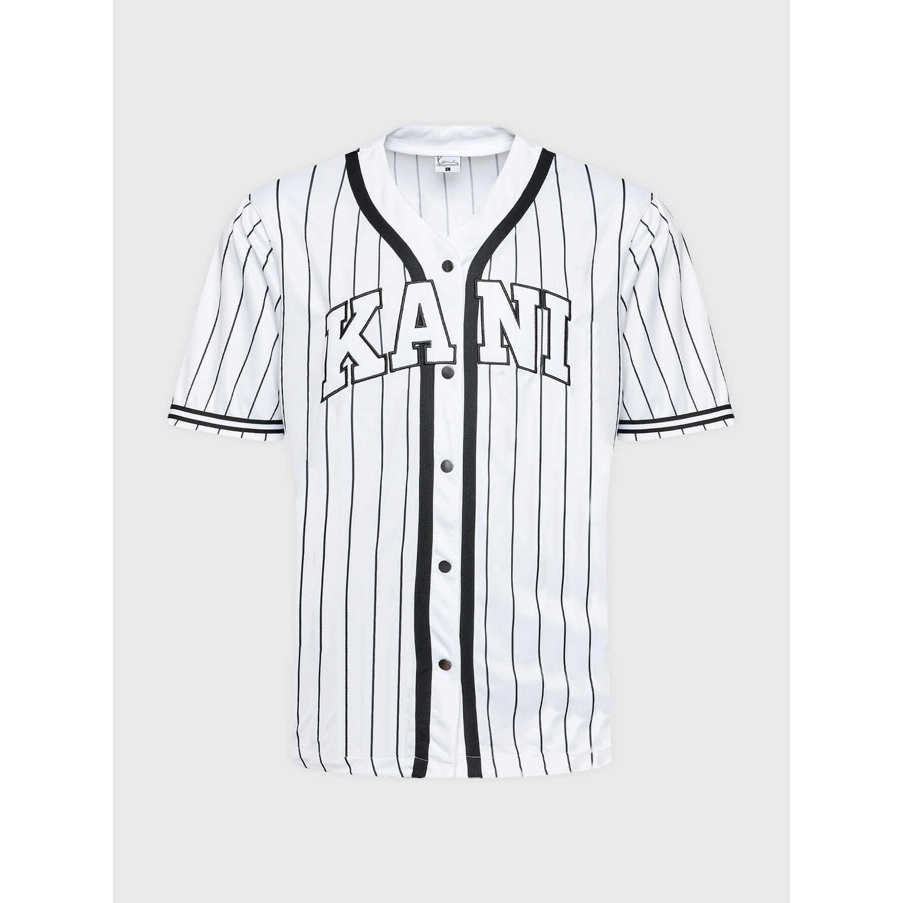 Karl Kani Póló Serif Pinstripe Baseball 6033361 Fehér Relaxed Fit - Pepit.hu