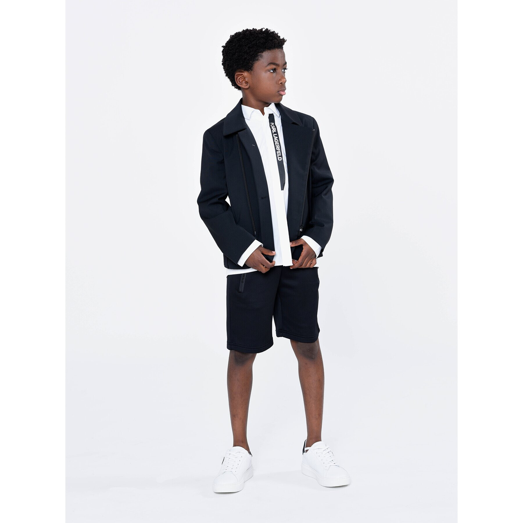 Karl Lagerfeld Kids Átmeneti kabát Z26102 D Fekete Regular Fit - Pepit.hu