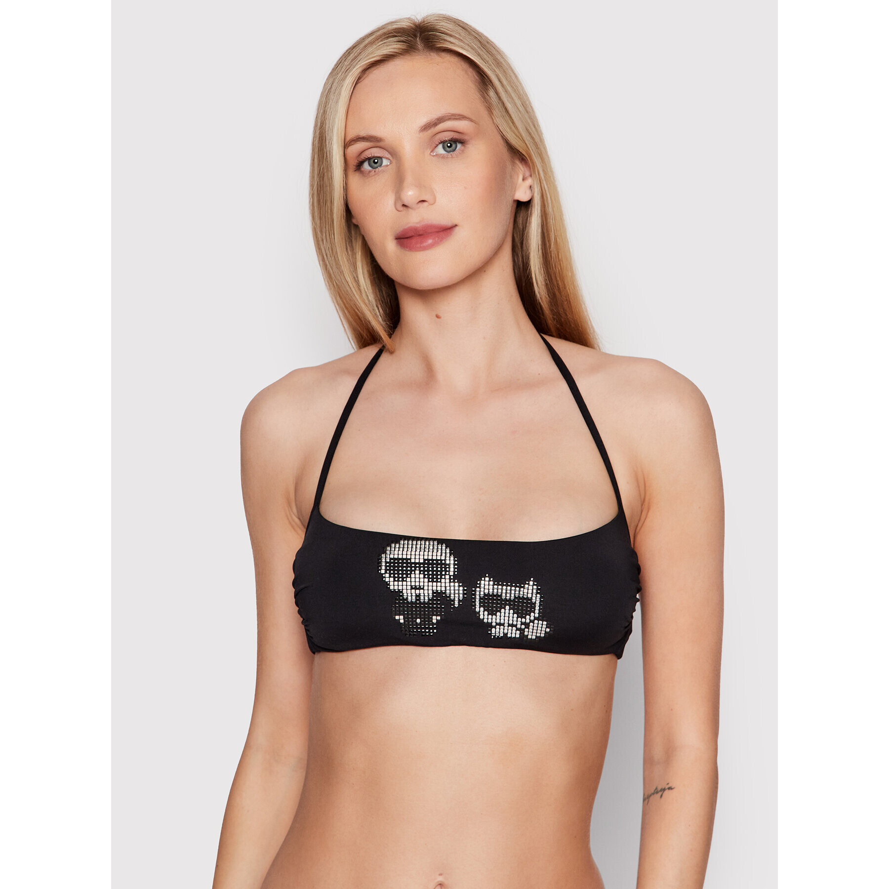 KARL LAGERFELD Bikini felső Choupette KL22WTP04 Fekete - Pepit.hu