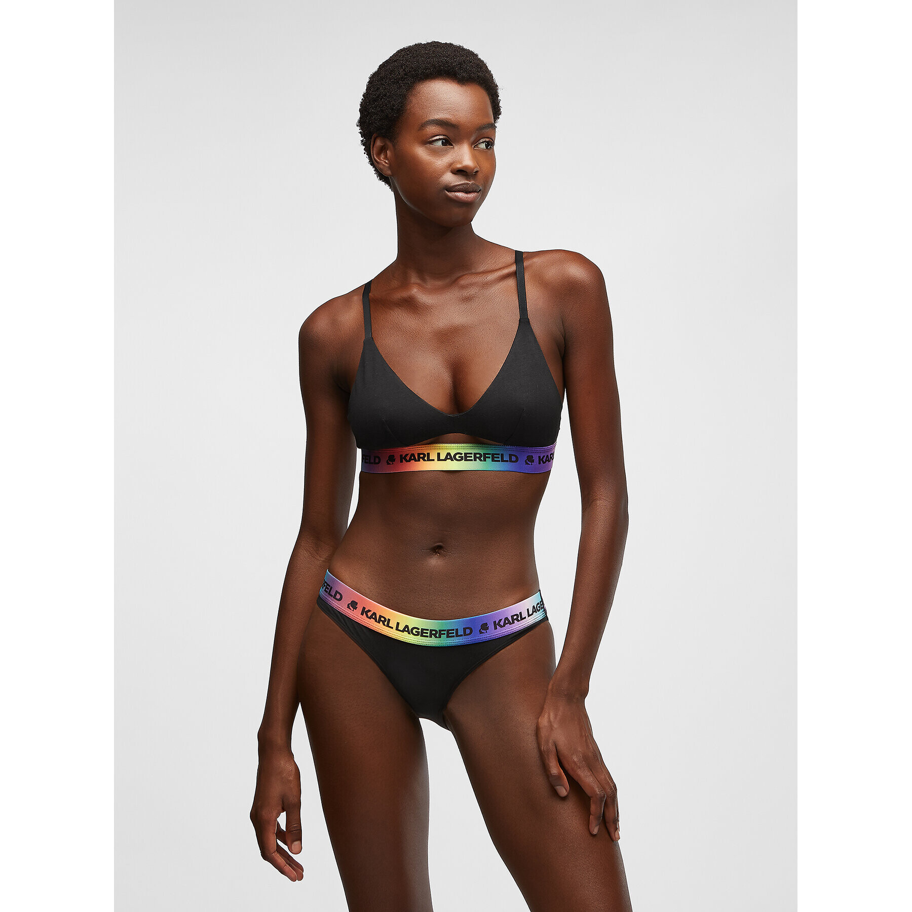 KARL LAGERFELD Bralette melltartó Pride 225W2117 Fekete - Pepit.hu