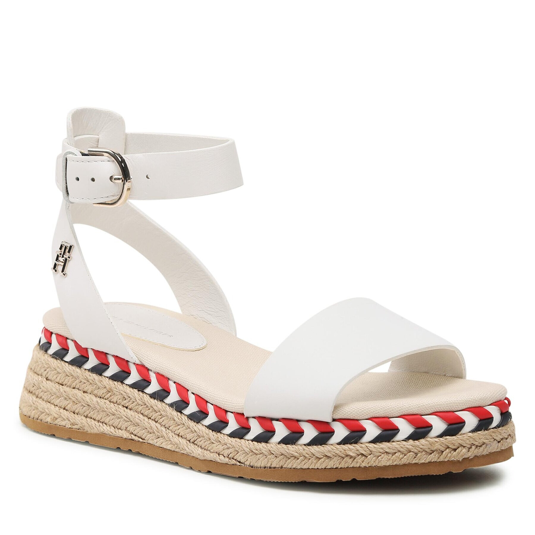 Tommy Hilfiger Espadrilles Low Wedge Sandal FW0FW07080 Fehér - Pepit.hu