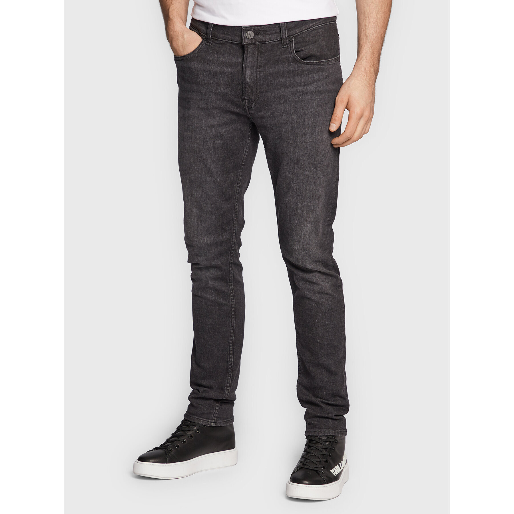 KARL LAGERFELD Farmer 265801 524835 Fekete Slim Fit - Pepit.hu