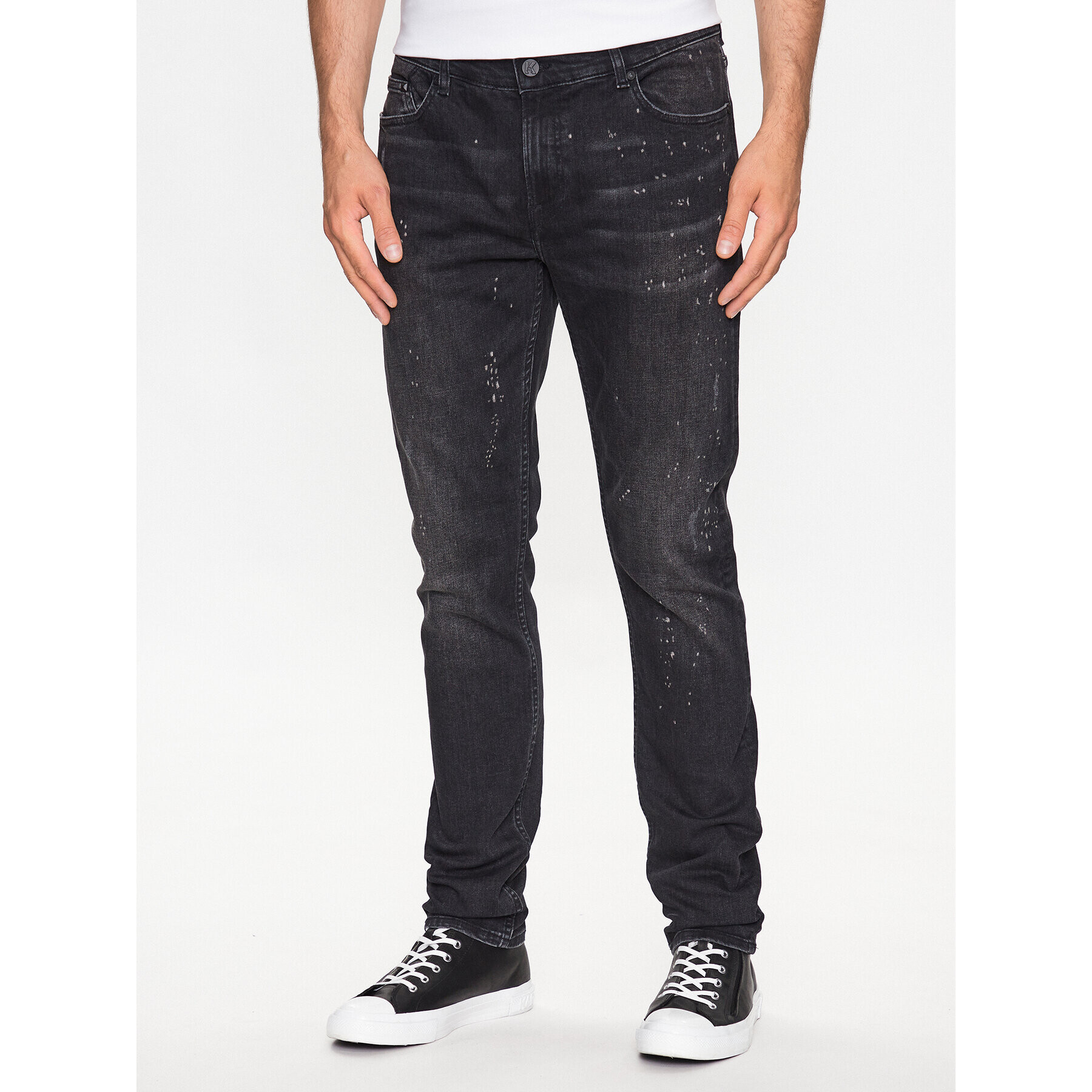 KARL LAGERFELD Farmer 265801 532832 Fekete Slim Fit - Pepit.hu