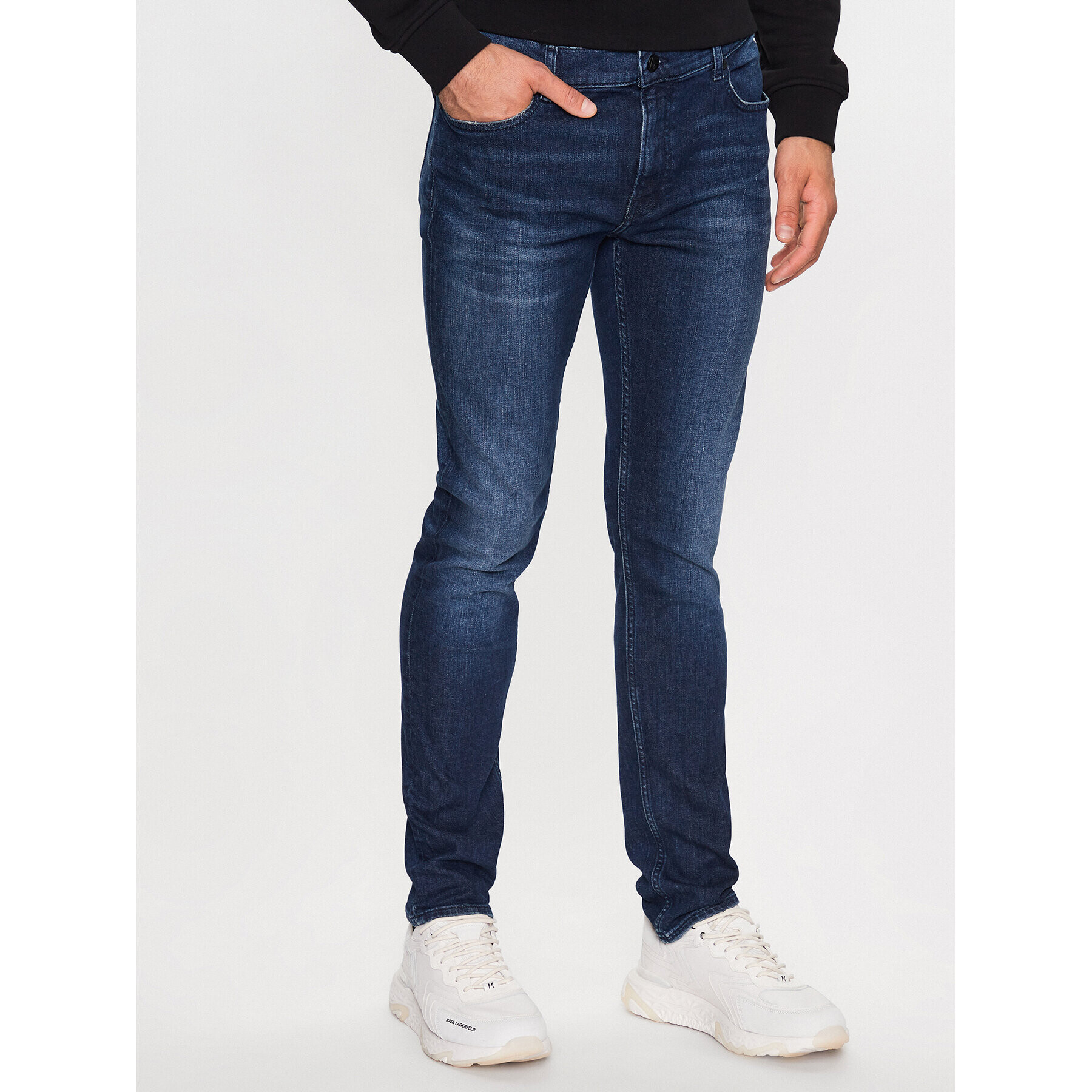 KARL LAGERFELD Farmer 265801 532835 Sötétkék Slim Fit - Pepit.hu