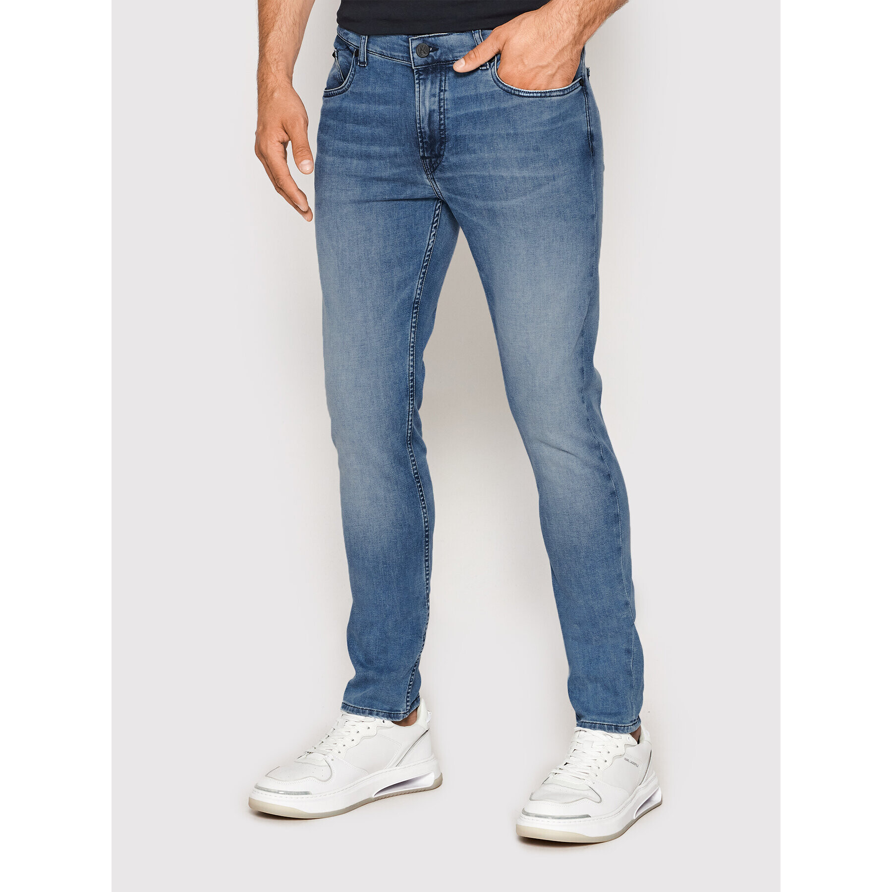 KARL LAGERFELD Farmer 5-Pocket 265801 521833 Kék Slim Fit - Pepit.hu