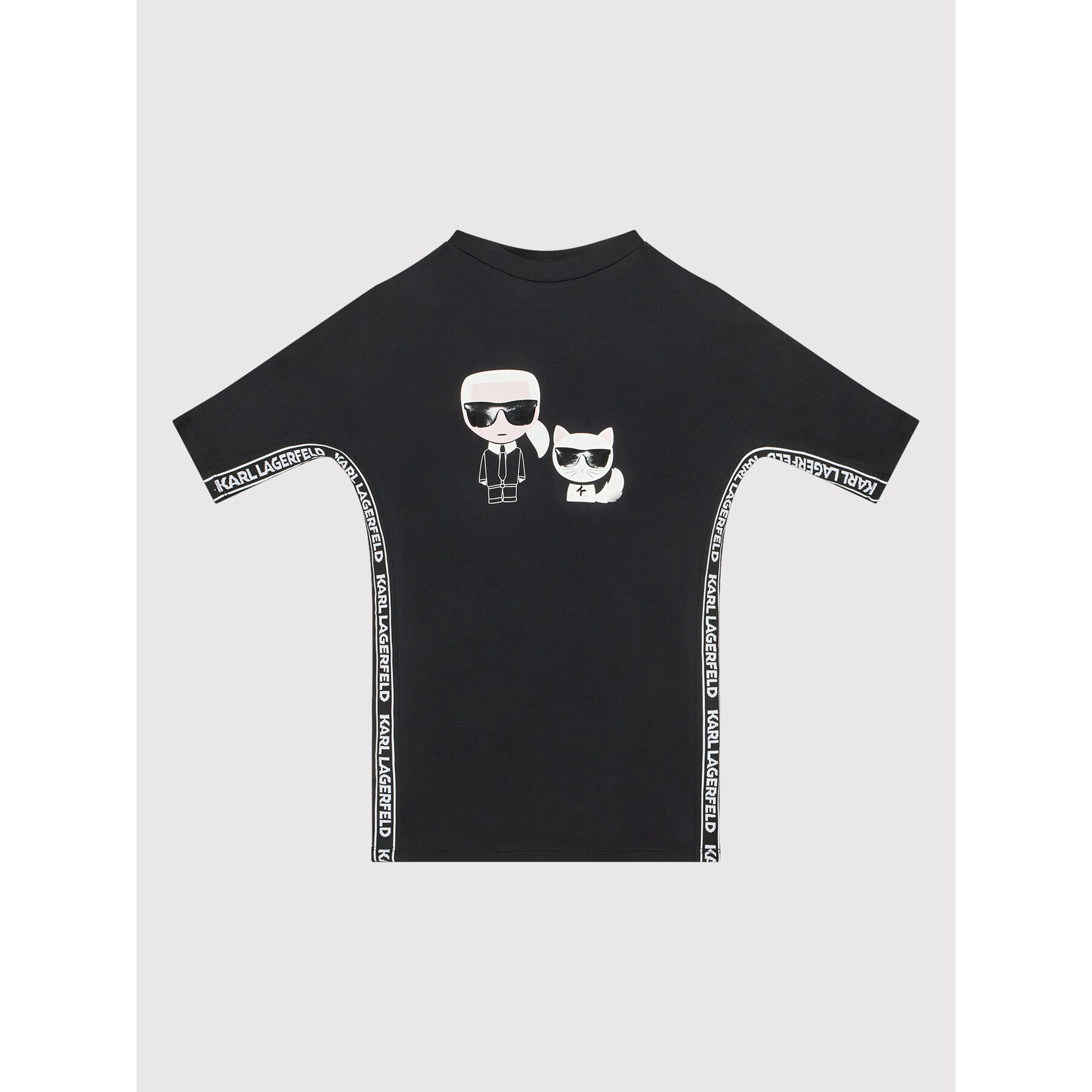 Karl Lagerfeld Kids Hétköznapi ruha Z12203 S Fekete Regular Fit - Pepit.hu