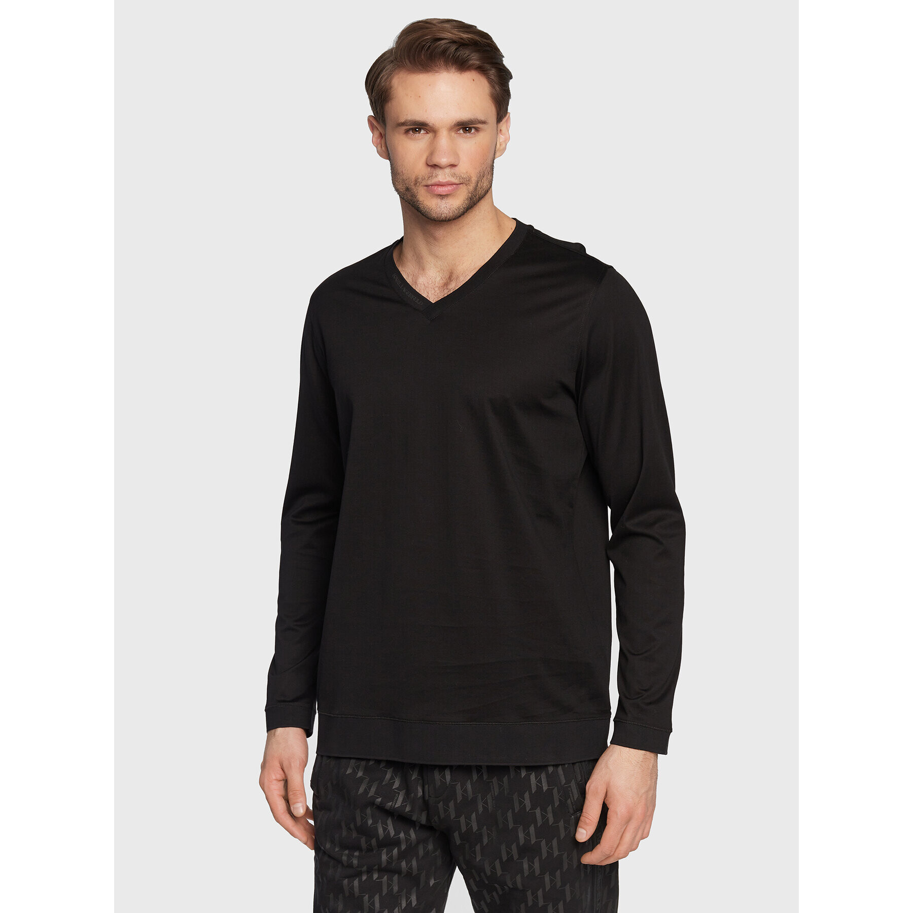 KARL LAGERFELD Hosszú ujjú 755000 524200 Fekete Regular Fit - Pepit.hu