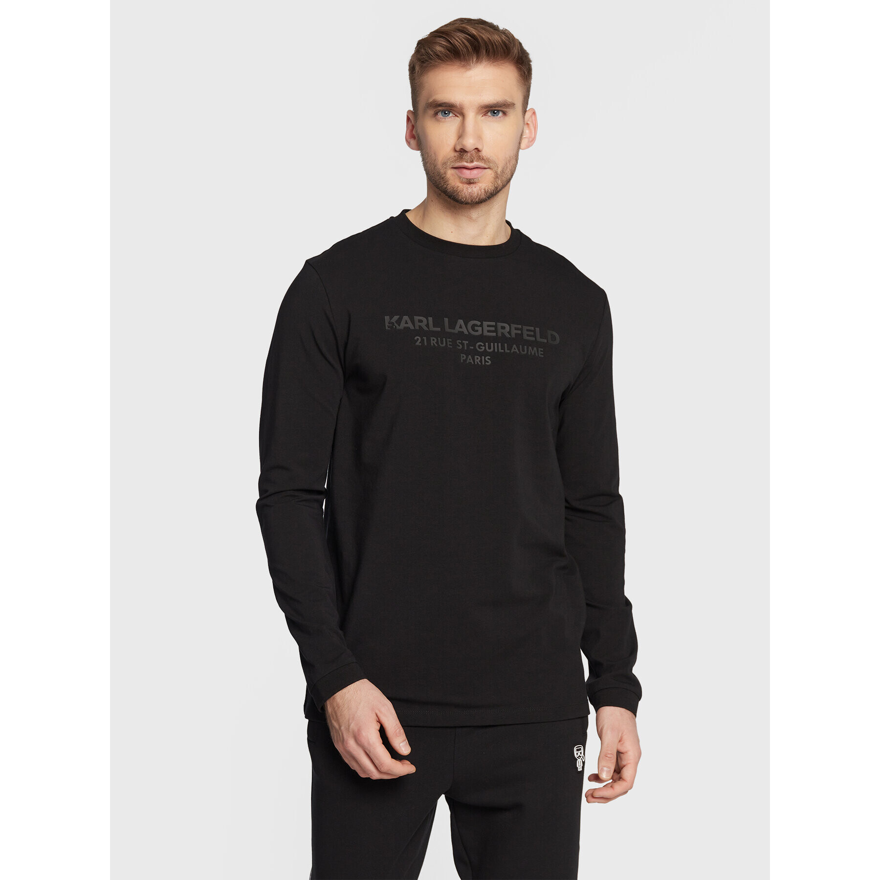 KARL LAGERFELD Hosszú ujjú 755008 524221 Fekete Slim Fit - Pepit.hu