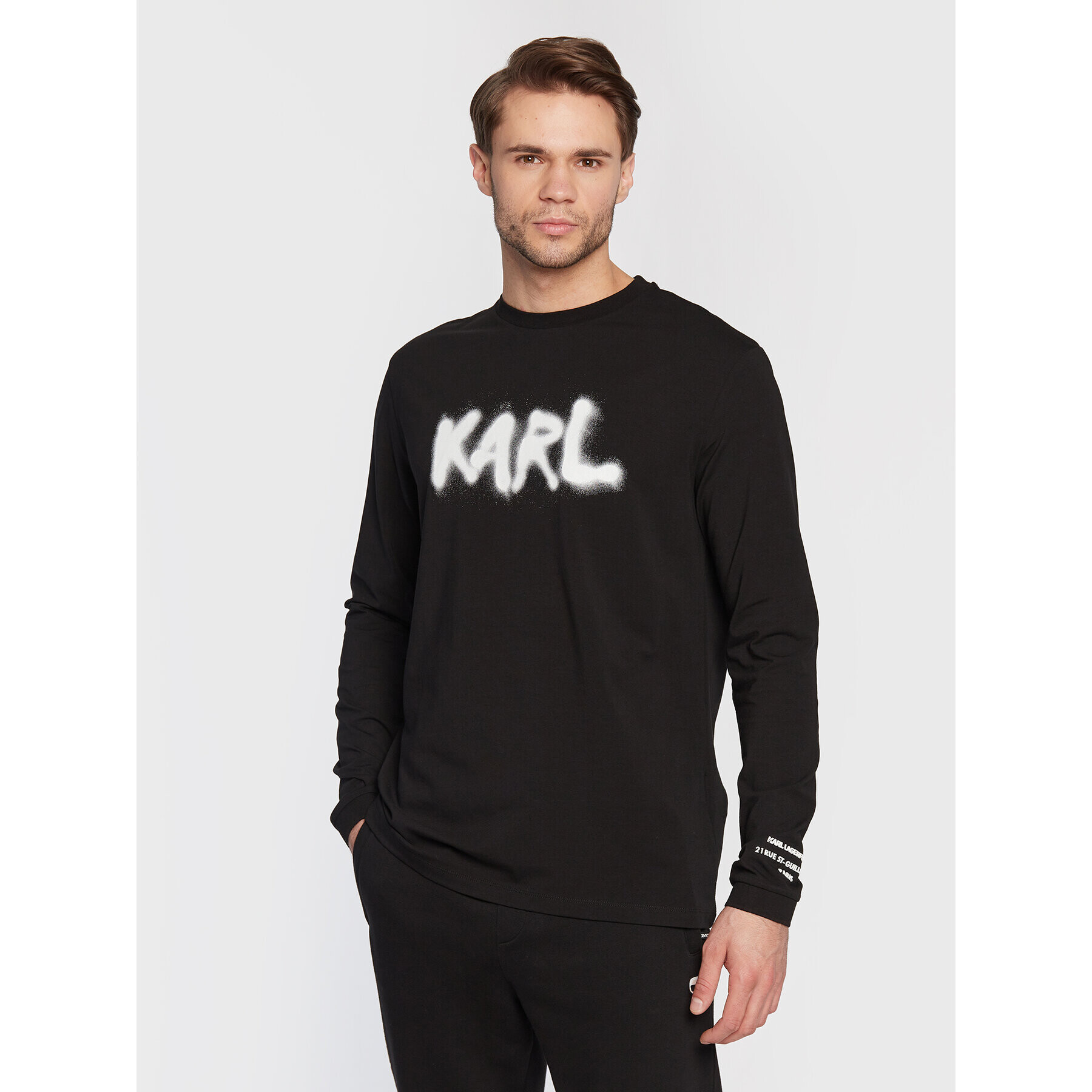 KARL LAGERFELD Hosszú ujjú 755011 524221 Fekete Regular Fit - Pepit.hu