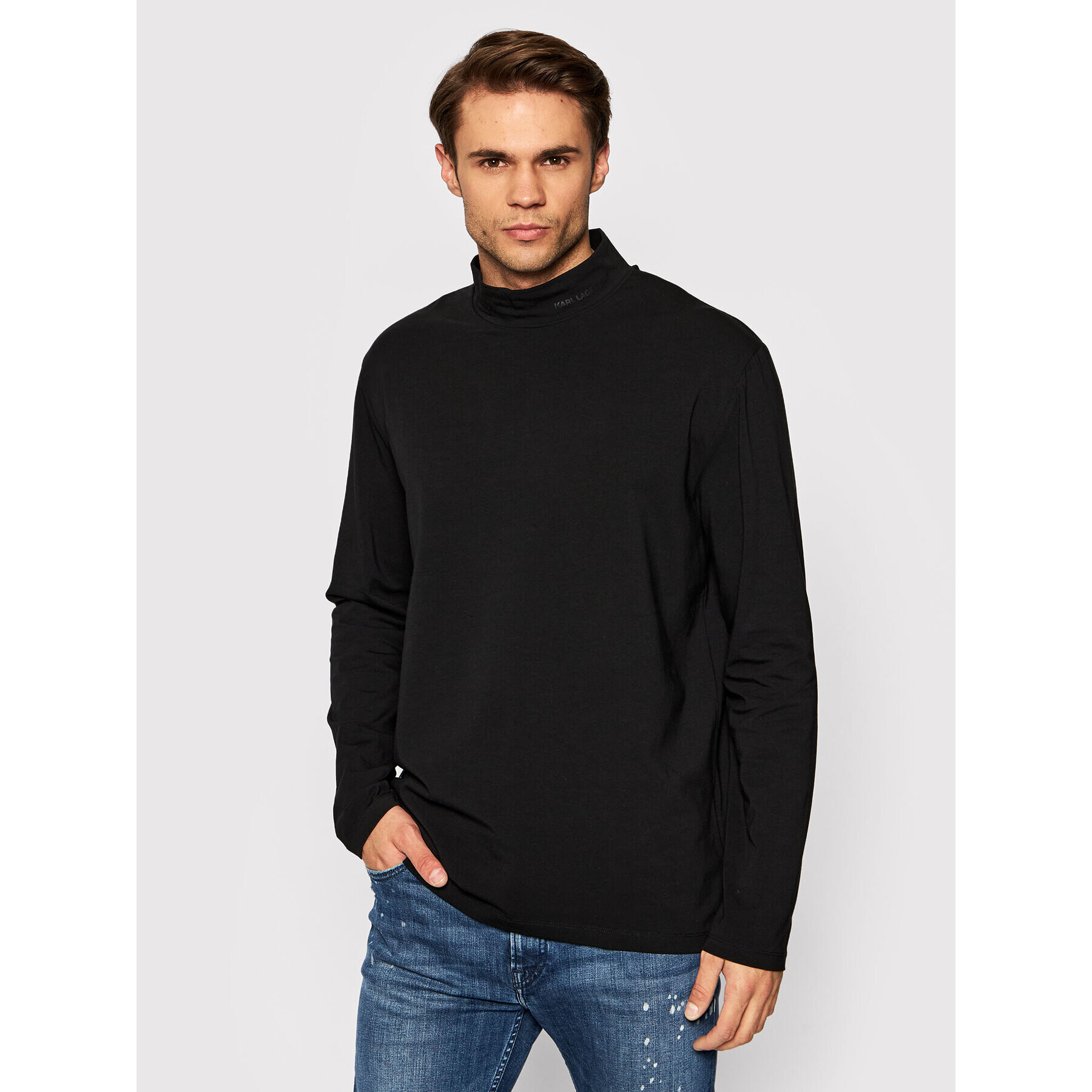 KARL LAGERFELD Hosszú ujjú 755031 512221 Fekete Regular Fit - Pepit.hu