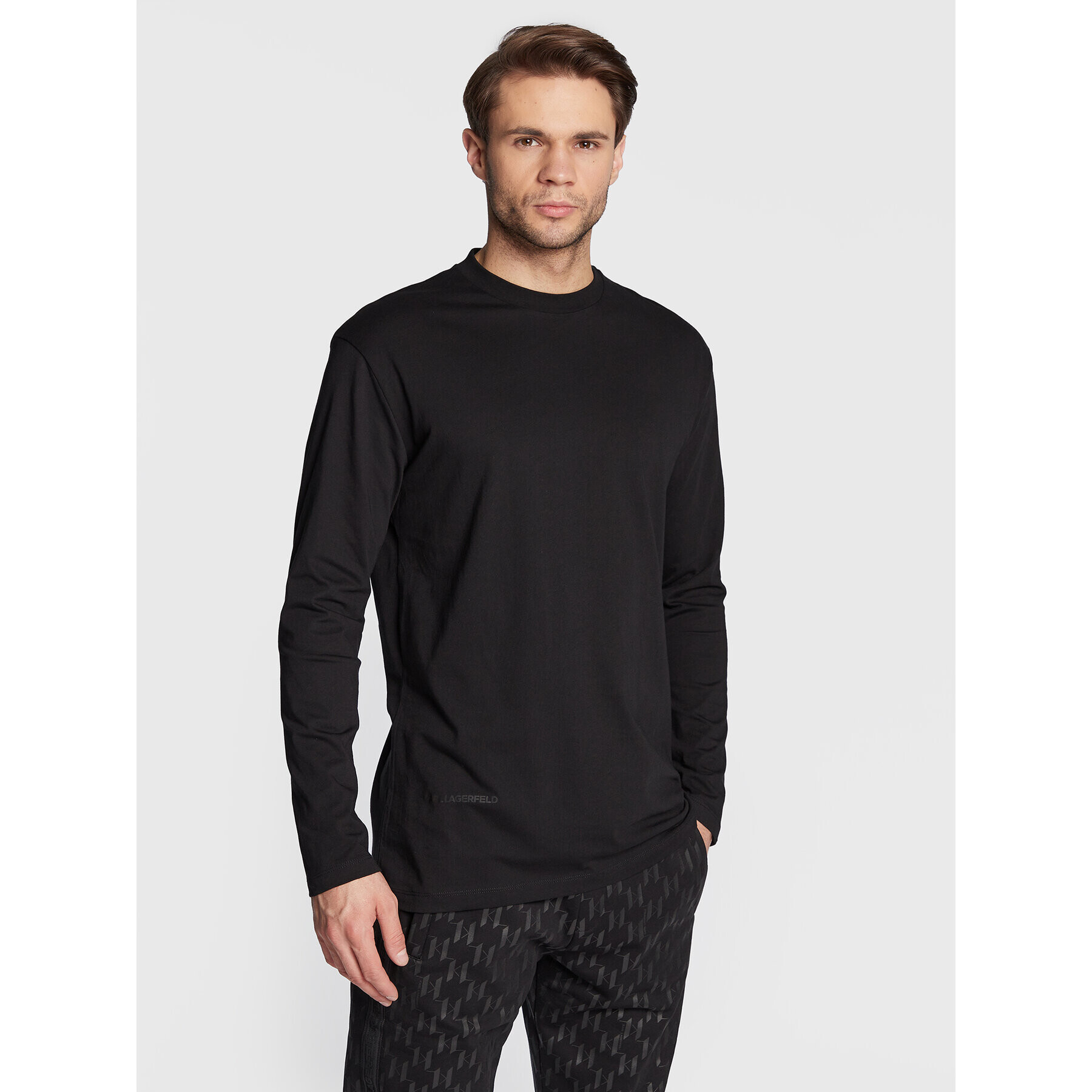 KARL LAGERFELD Hosszú ujjú 755229 524224 Fekete Regular Fit - Pepit.hu