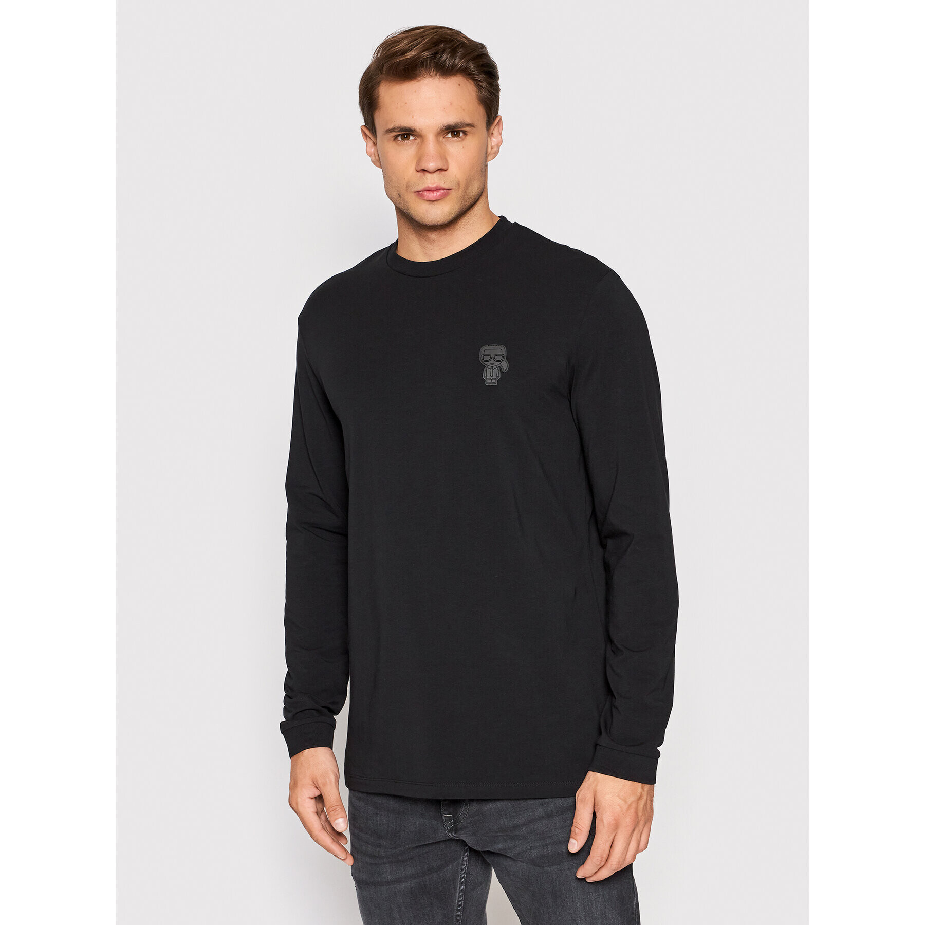 KARL LAGERFELD Hosszú ujjú 755405 523221 Fekete Regular Fit - Pepit.hu