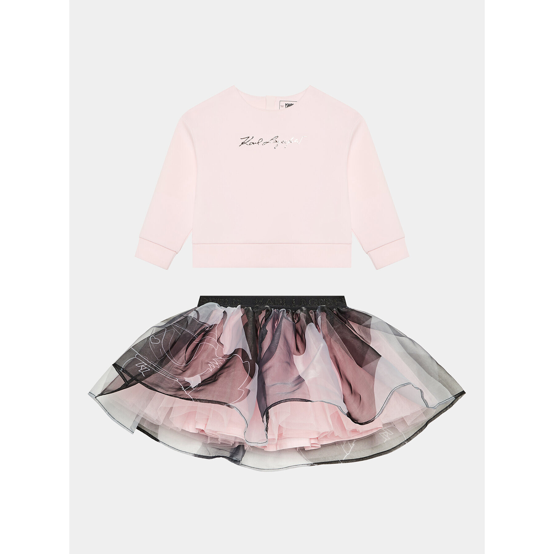 Karl Lagerfeld Kids Blúz és szoknya szett Z98144 M Rózsaszín Regular Fit - Pepit.hu