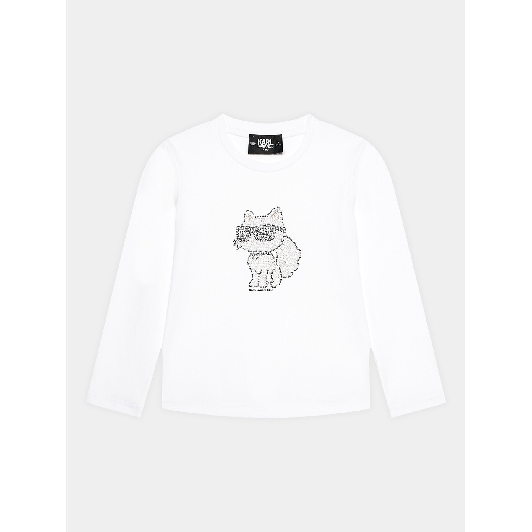 Karl Lagerfeld Kids Blúz Z15444 M Fehér Regular Fit - Pepit.hu