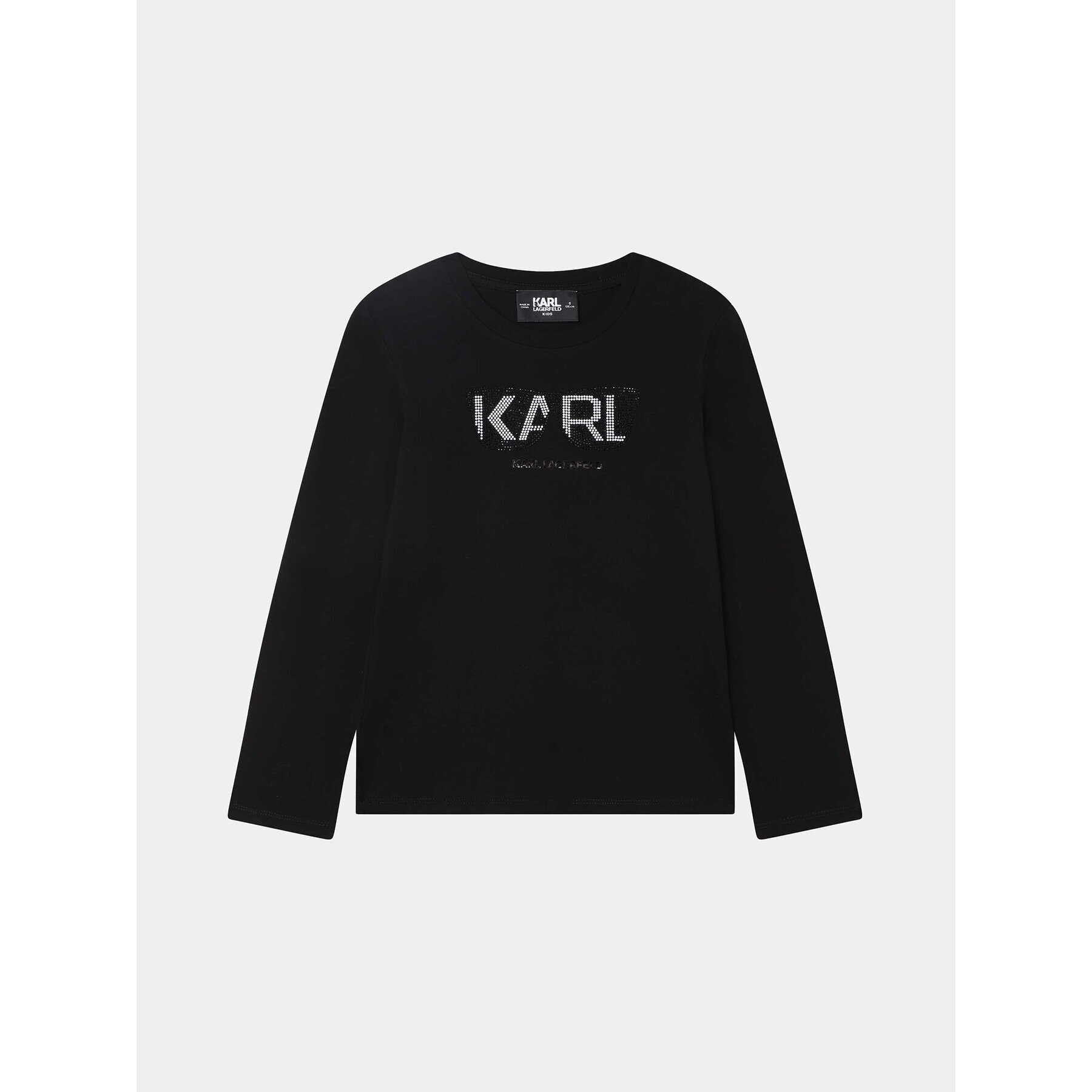 Karl Lagerfeld Kids Blúz Z15447 S Fekete Regular Fit - Pepit.hu