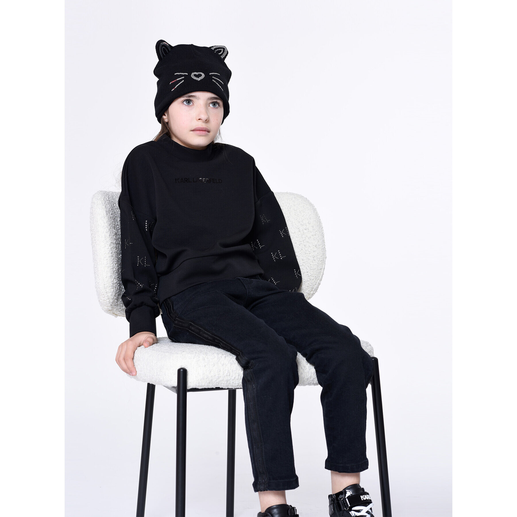 Karl Lagerfeld Kids Farmer Z14217 D Fekete Mom Fit - Pepit.hu