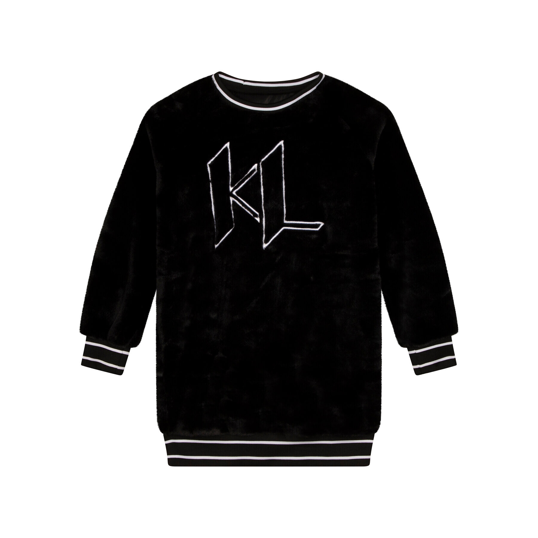 Karl Lagerfeld Kids Hétköznapi ruha Z12229 M Fekete Regular Fit - Pepit.hu