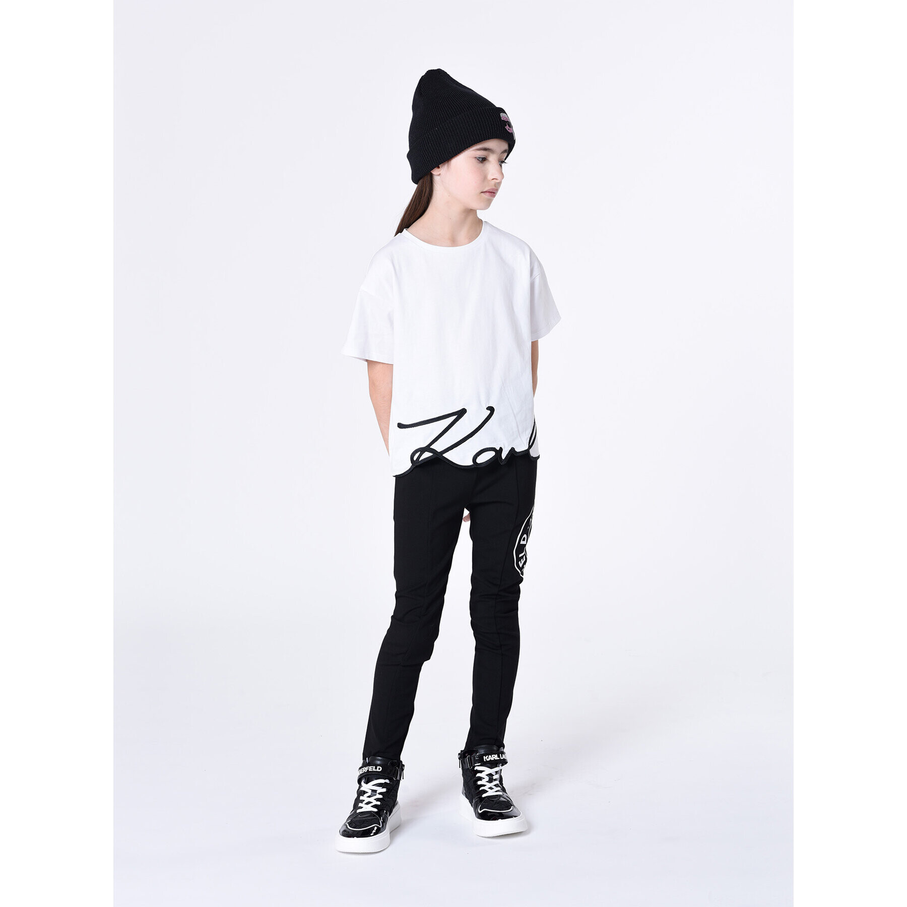 Karl Lagerfeld Kids Melegítő alsó Z14216 D Fekete Regular Fit - Pepit.hu