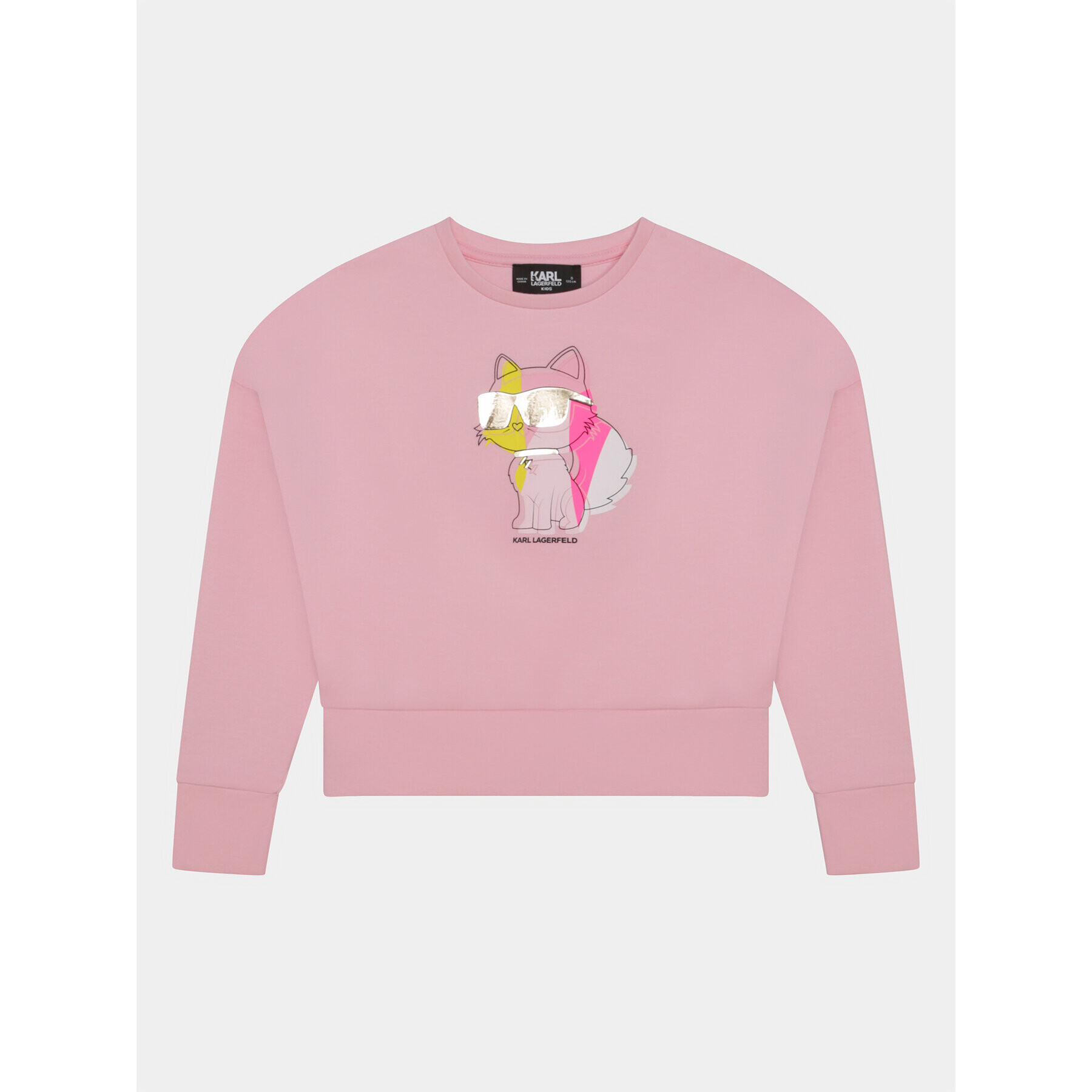 Karl Lagerfeld Kids Pulóver Z15456 S Rózsaszín Regular Fit - Pepit.hu