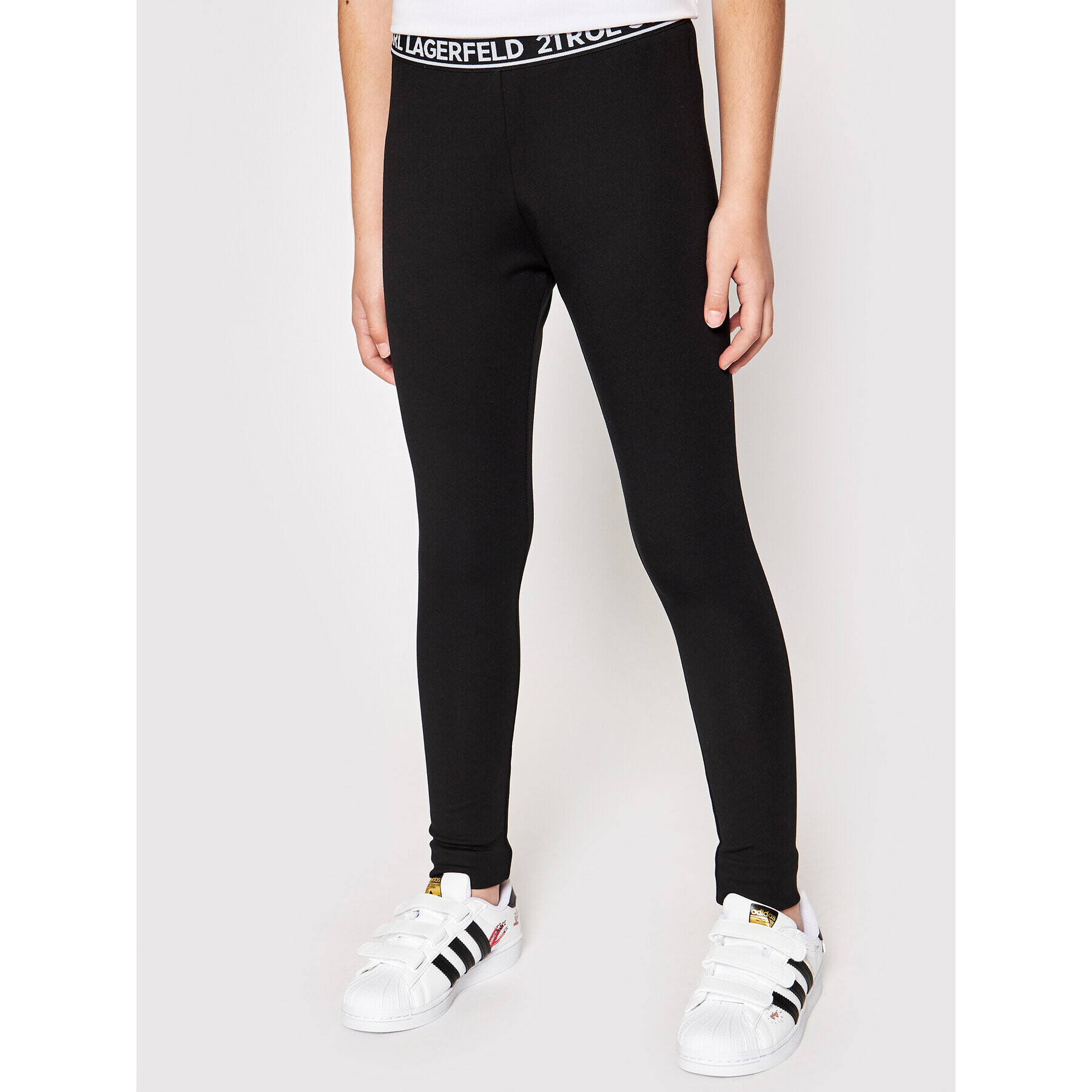 KARL LAGERFELD Leggings Z14148 S Fekete Slim Fit - Pepit.hu