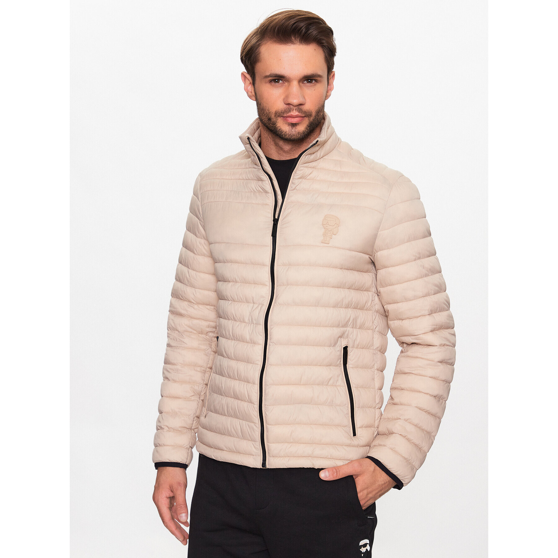 KARL LAGERFELD Pehelykabát 505400 533591 Bézs Regular Fit - Pepit.hu