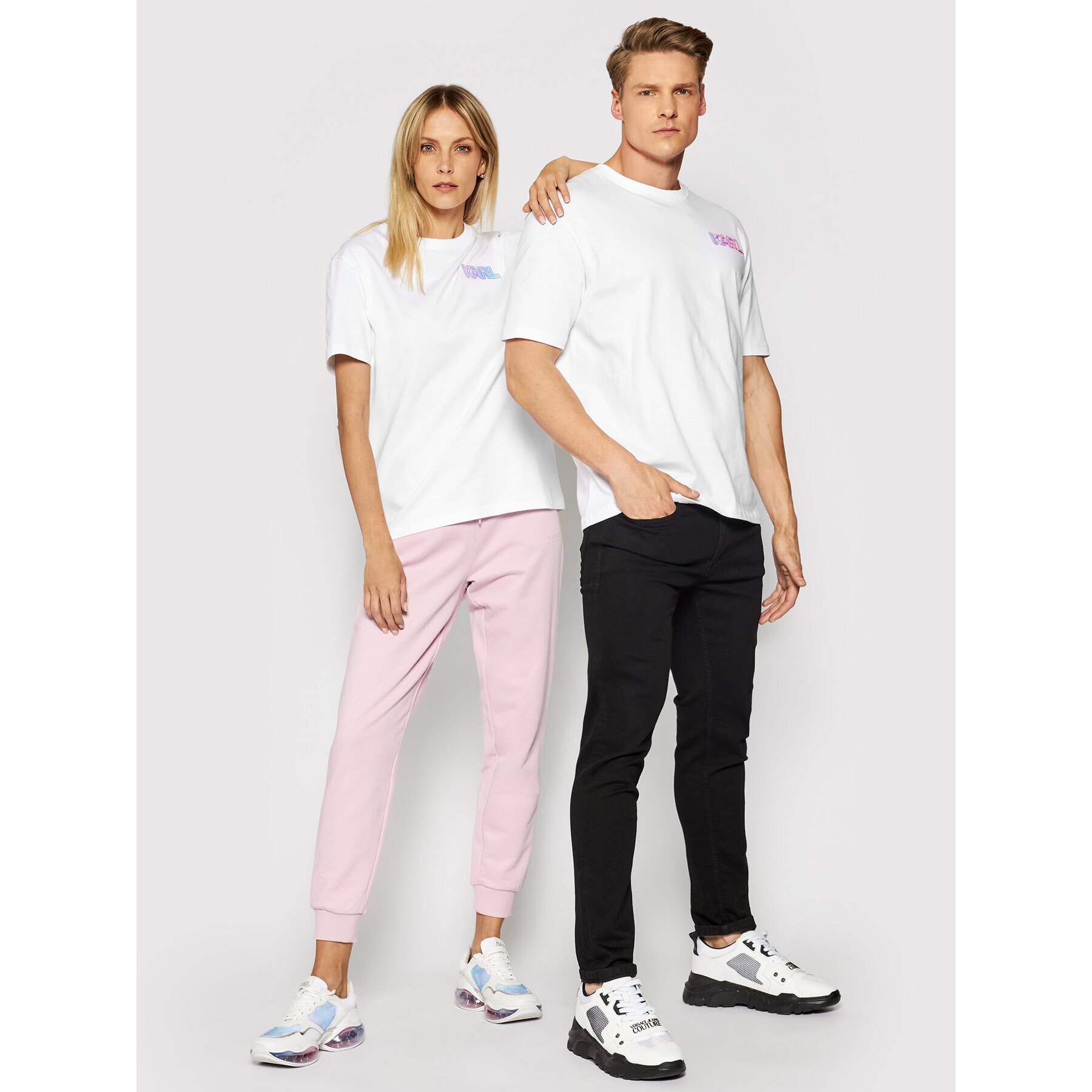 KARL LAGERFELD Póló Unisex Balloon Logo 211U1705 Fehér Regular Fit - Pepit.hu