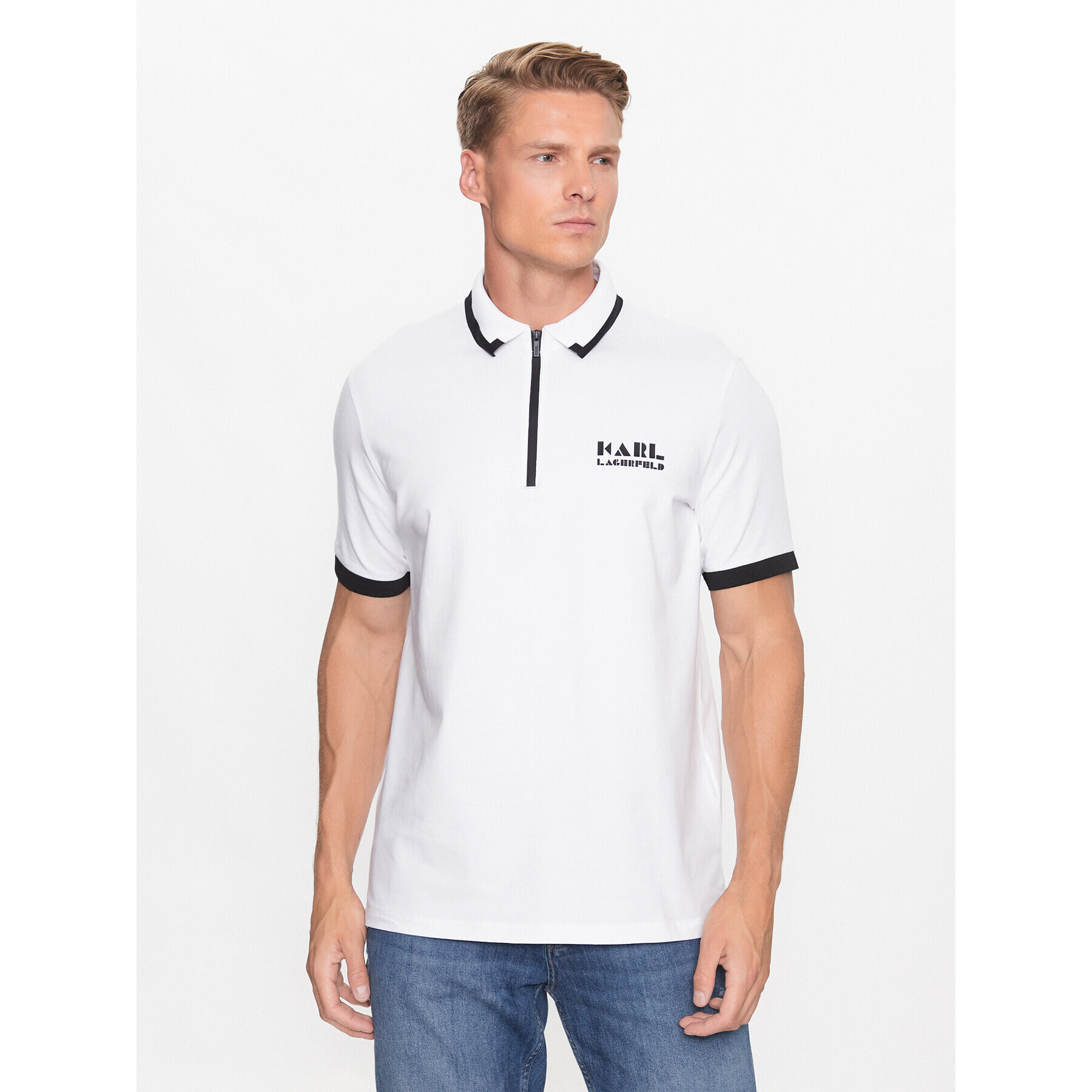 KARL LAGERFELD Pólóing 745081 533221 Fehér Regular Fit - Pepit.hu