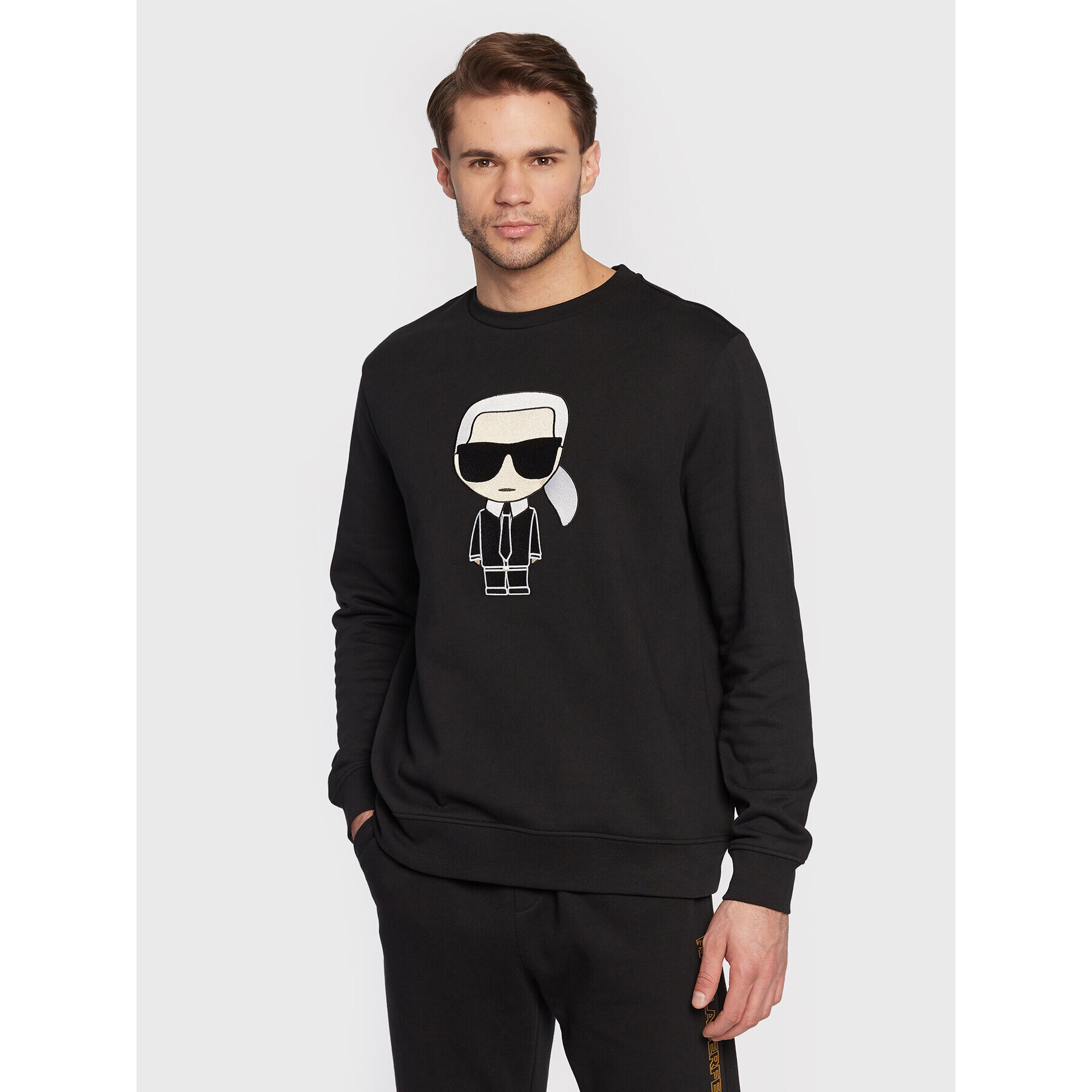 KARL LAGERFELD Pulóver 705070 524950 Fekete Regular Fit - Pepit.hu