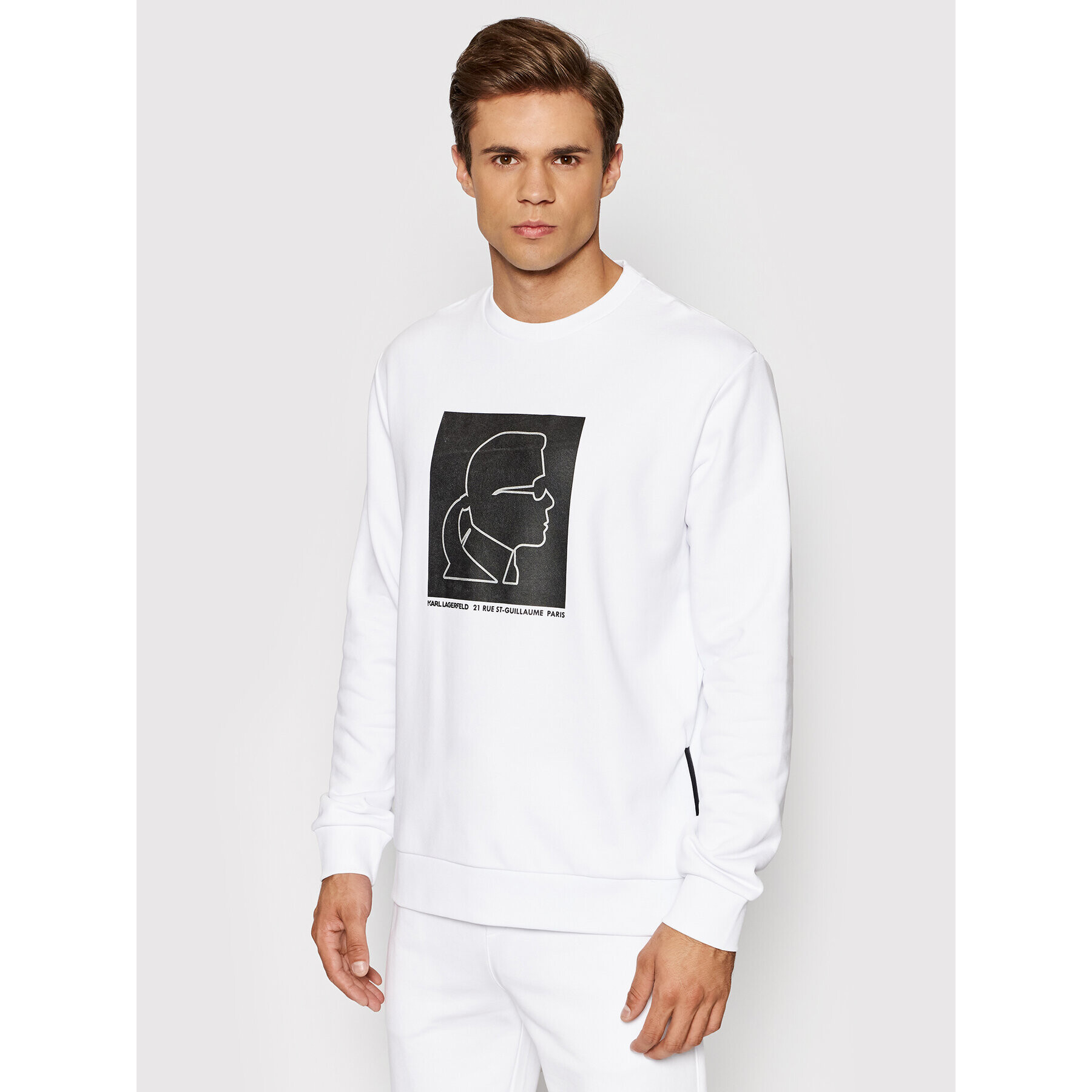 KARL LAGERFELD Pulóver 705078 512900 Fehér Regular Fit - Pepit.hu