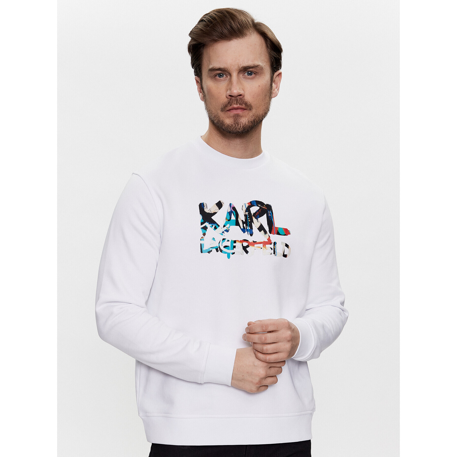 KARL LAGERFELD Pulóver 705400 531900 Fehér Regular Fit - Pepit.hu