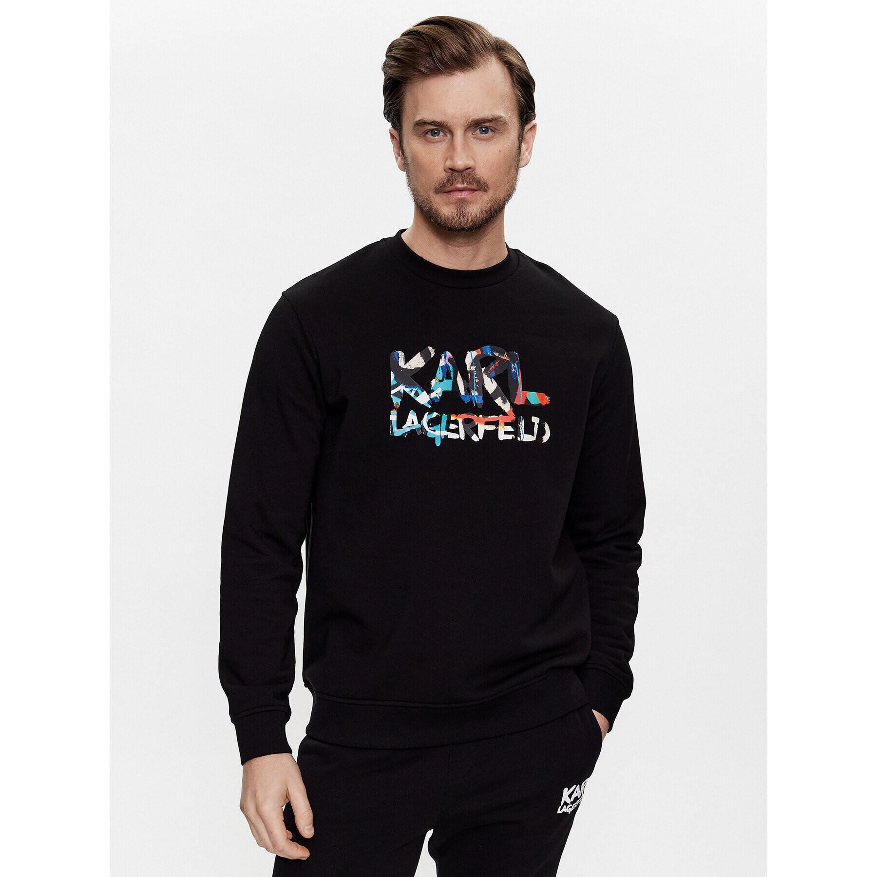 KARL LAGERFELD Pulóver 705400 531900 Fekete Regular Fit - Pepit.hu