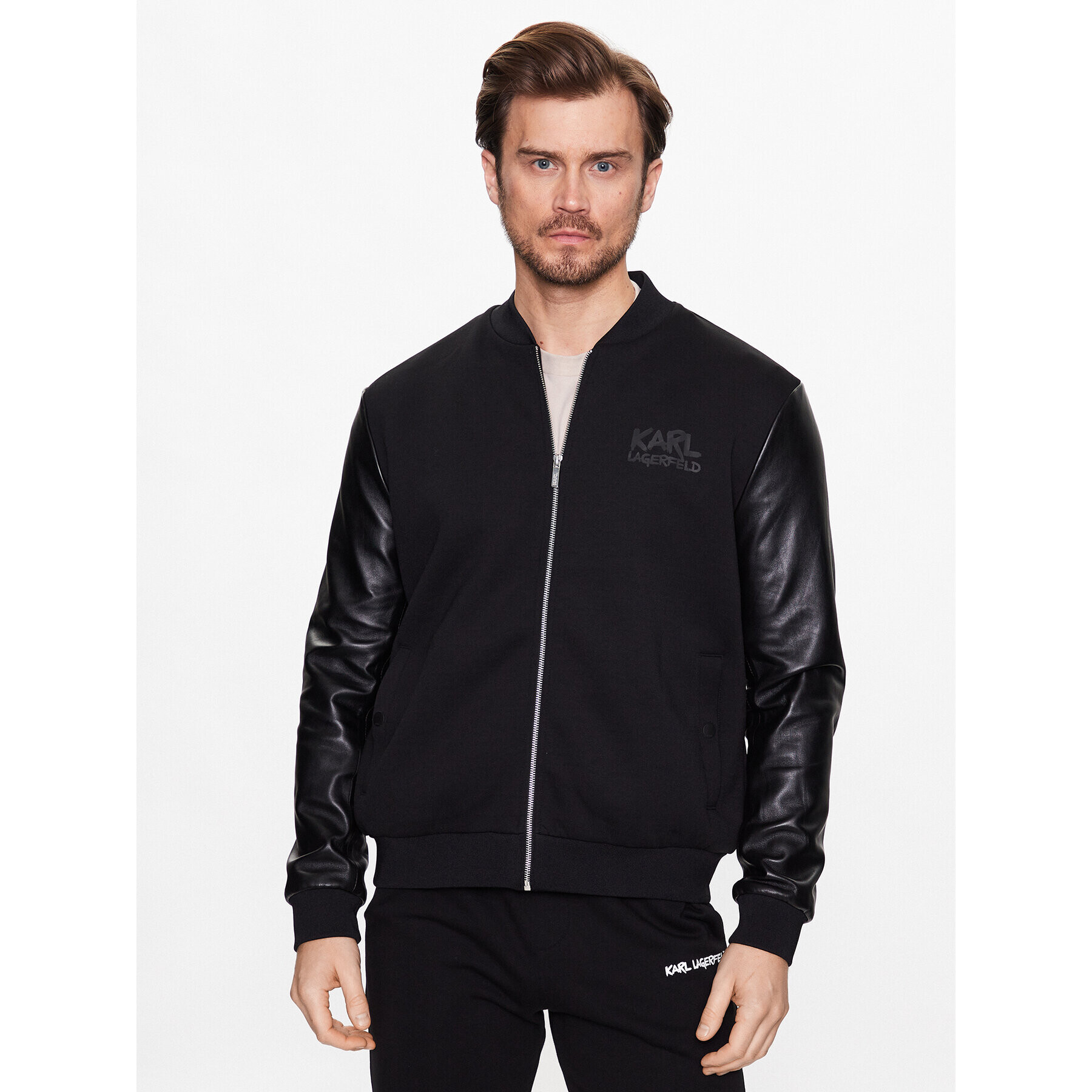 KARL LAGERFELD Bomber dzseki 705402 531903 Fekete Regular Fit - Pepit.hu