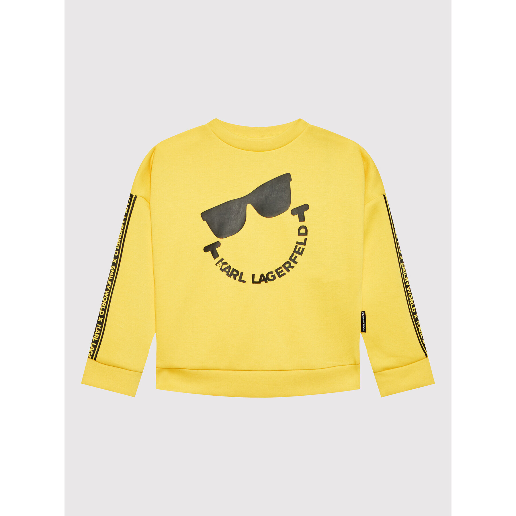 KARL LAGERFELD Pulóver SMILEY WORLD Z25354 D Sárga Relaxed Fit - Pepit.hu