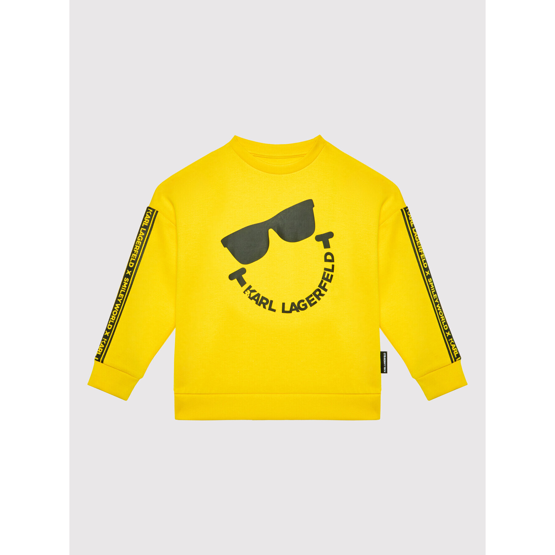 KARL LAGERFELD Pulóver SMILEY WORLD Z25354 S Sárga Regular Fit - Pepit.hu