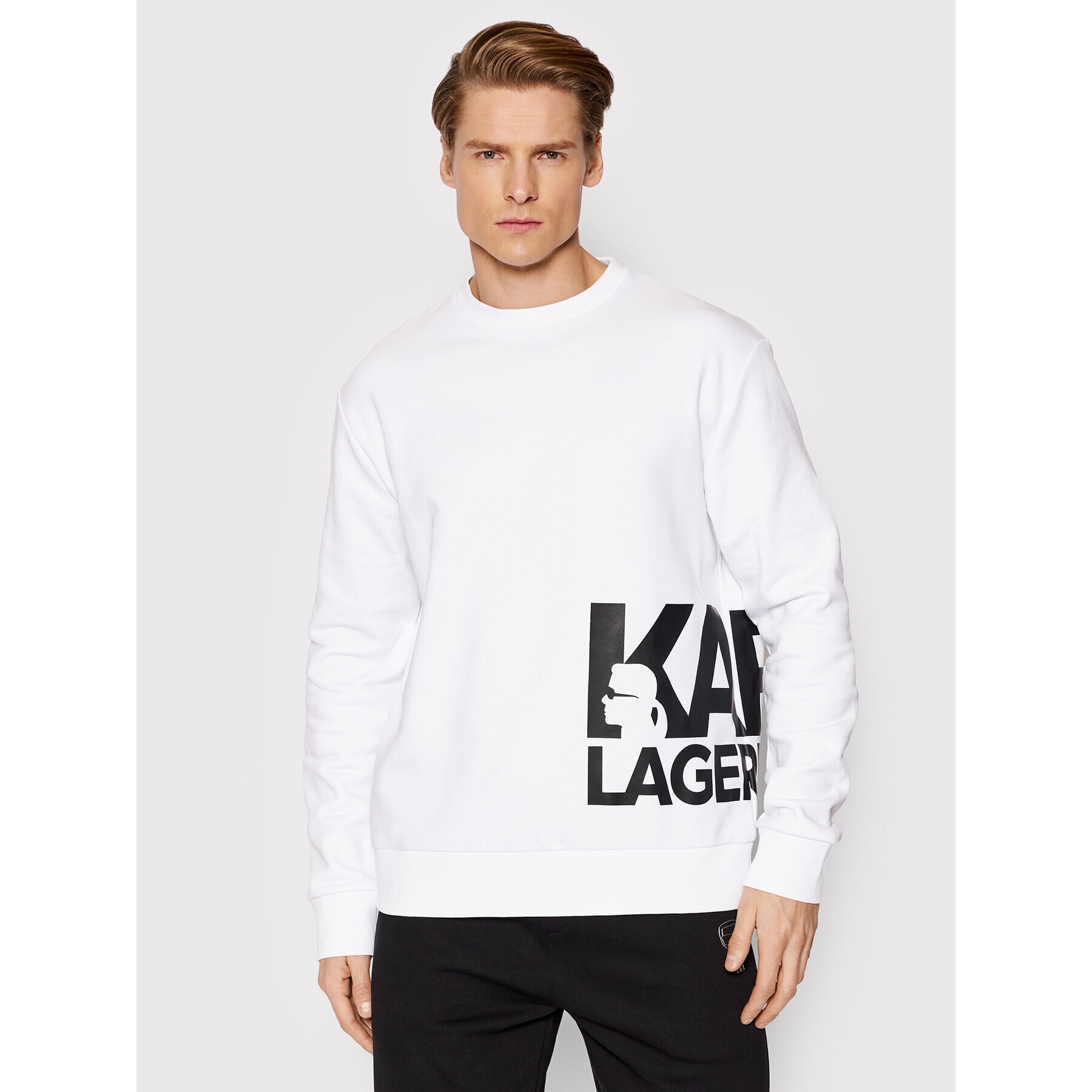 KARL LAGERFELD Pulóver Sweat 705084 521900 Fehér Regular Fit - Pepit.hu